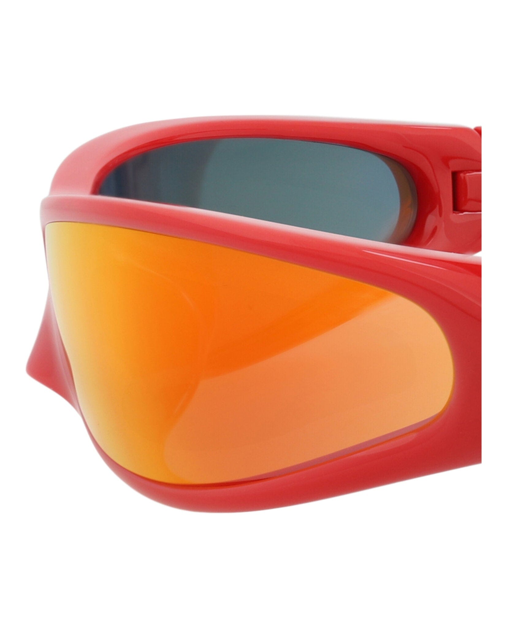 Balenciaga Unisex Shield/Wrap Red Red Red Fashion Designer Eyewear