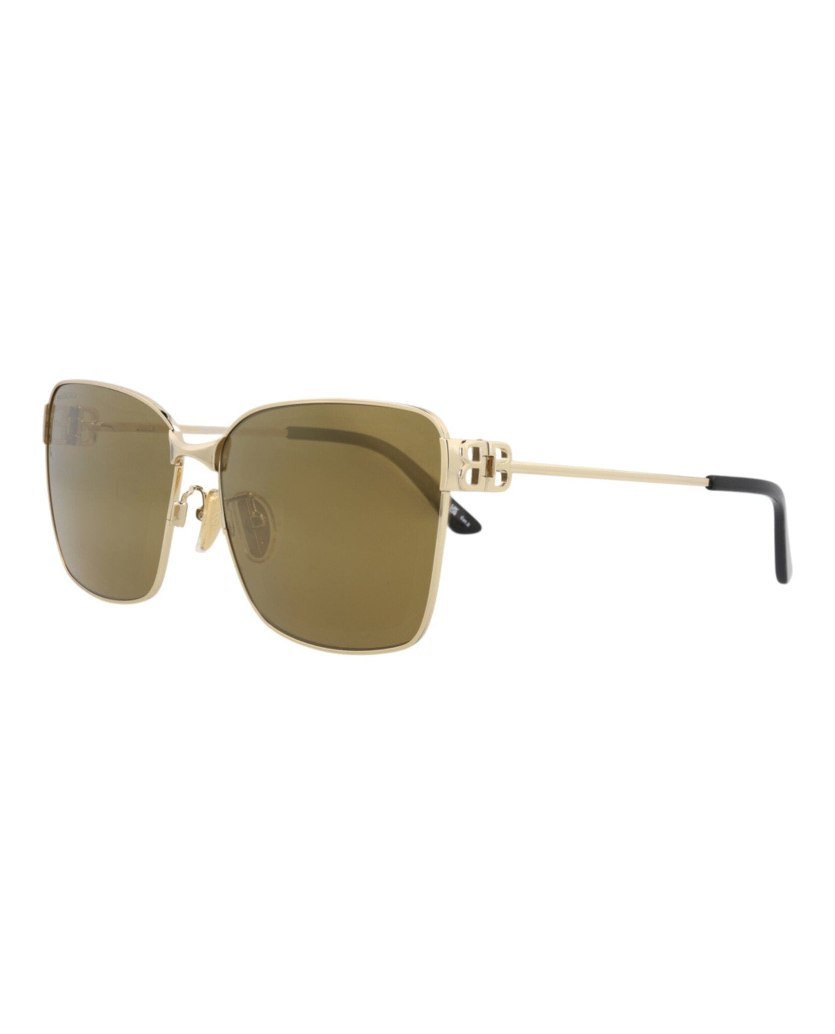 Balenciaga Womens Square/Rectangle Gold Gold Bronze Fashion Designer Eyewear