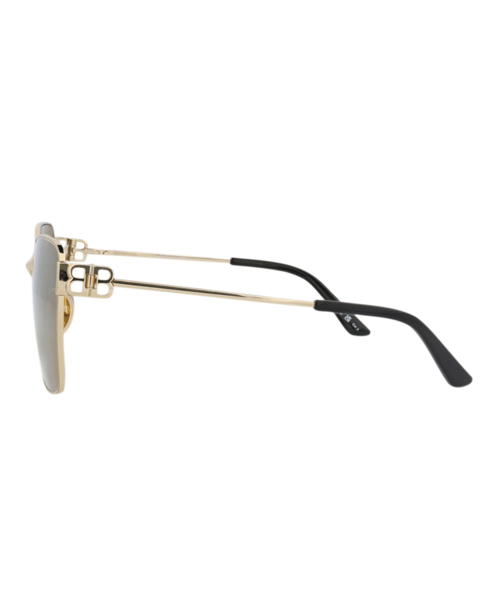 Balenciaga Womens Square/Rectangle Gold Gold Bronze Fashion Designer Eyewear