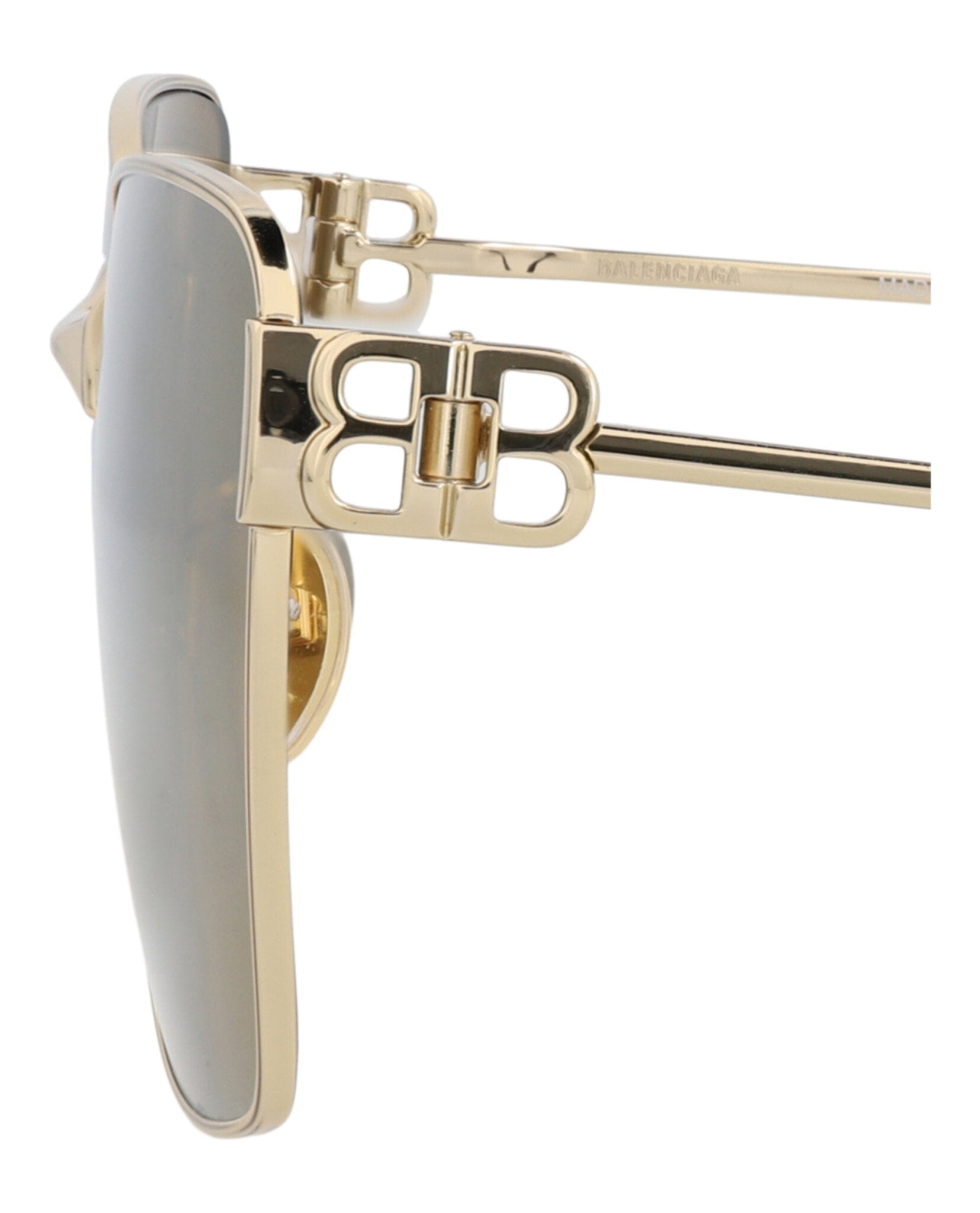 Balenciaga Womens Square/Rectangle Gold Gold Bronze Fashion Designer Eyewear