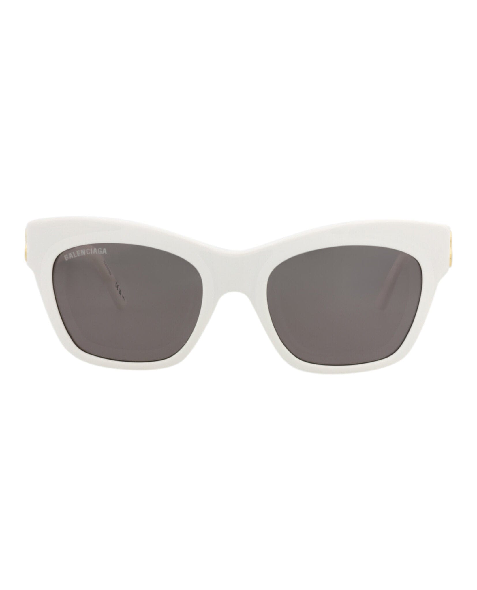 Balenciaga Womens Cat Eye White Gold Grey Fashion Designer Eyewear