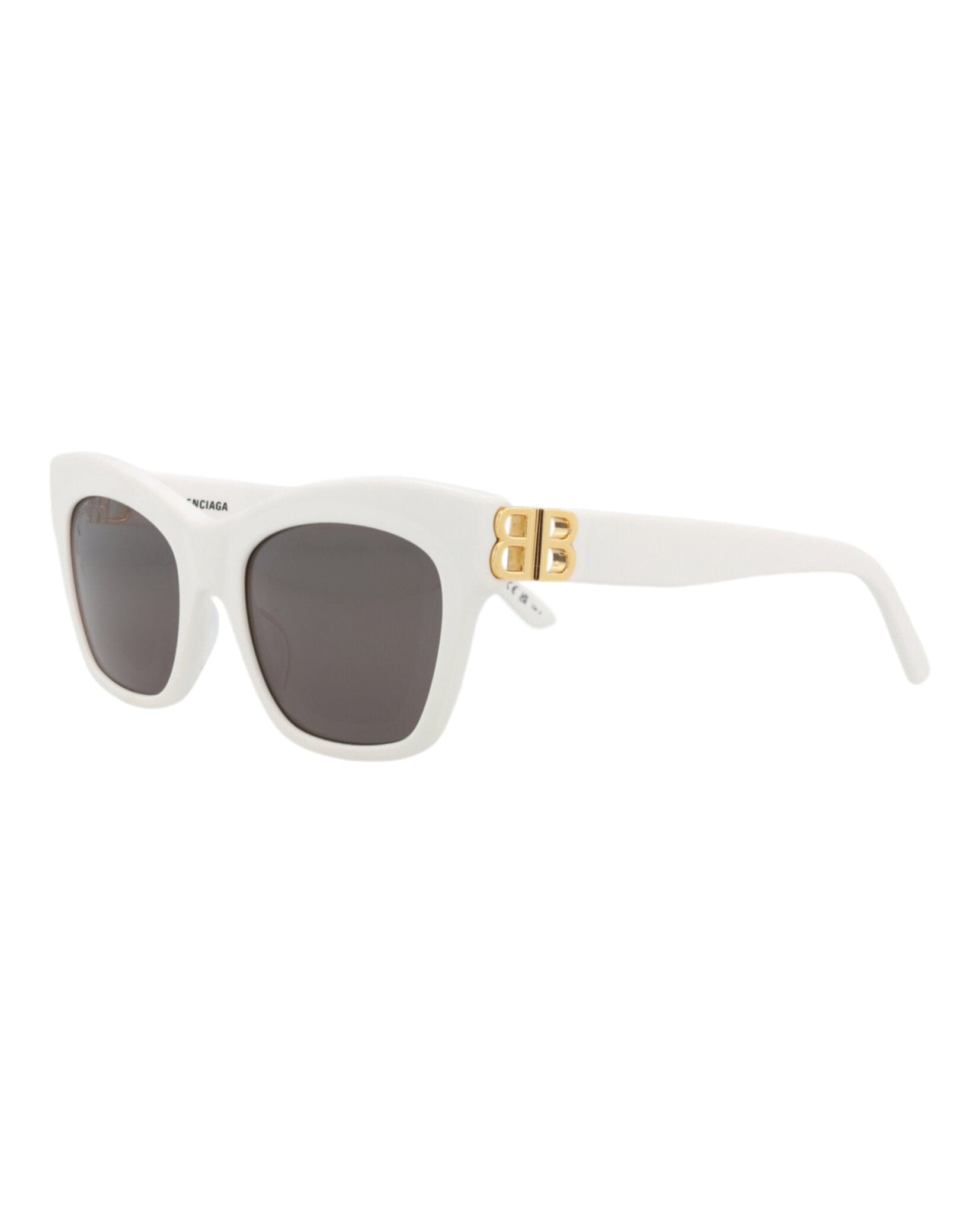 Balenciaga Womens Cat Eye White Gold Grey Fashion Designer Eyewear