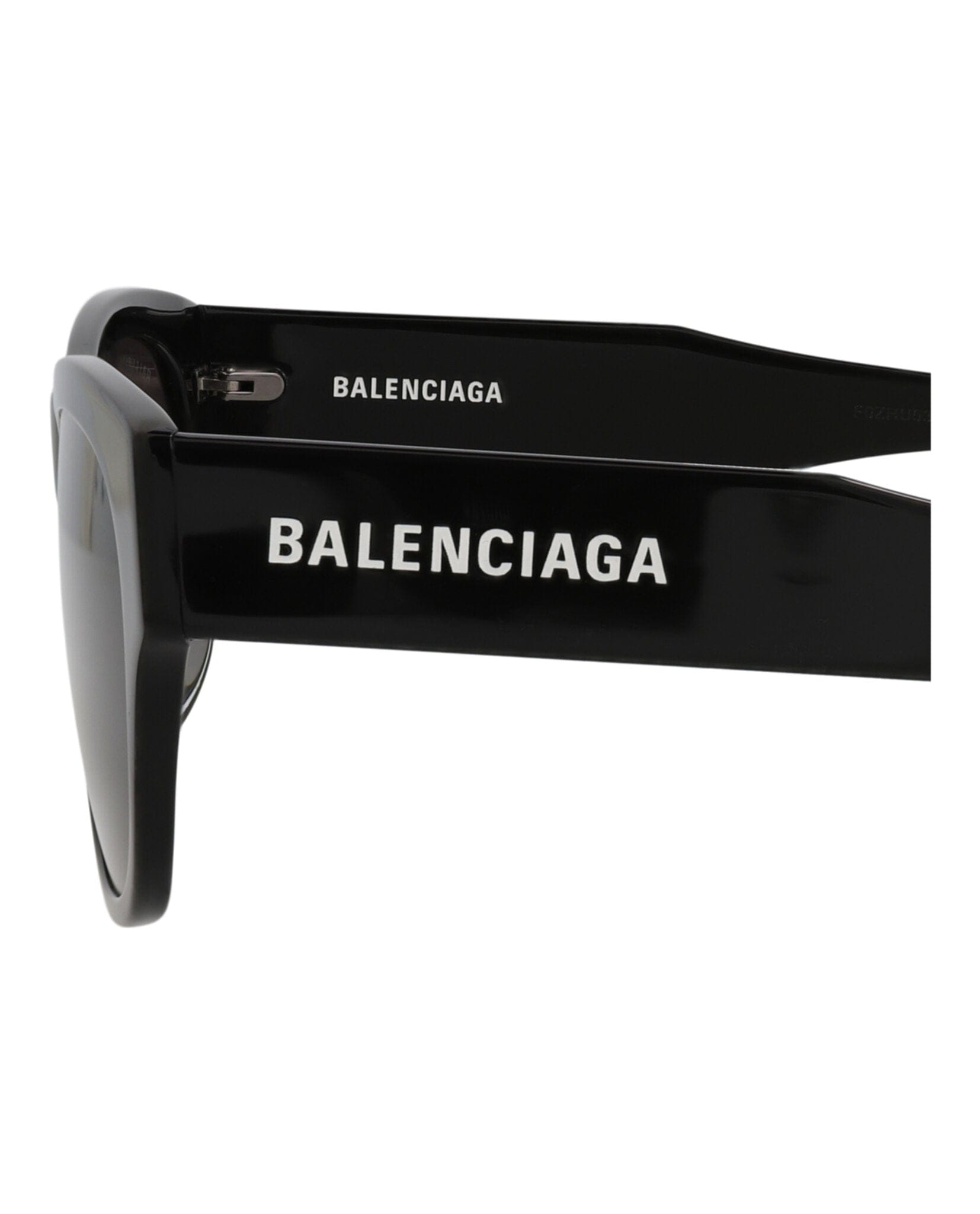 Balenciaga Mens Square/Rectangle Black Black Grey Fashion Designer Eyewear