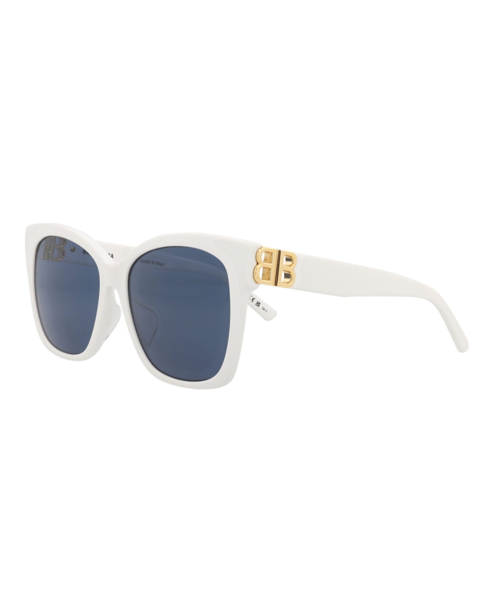 Balenciaga Womens Cat Eye White Gold Blue Fashion Designer Eyewear