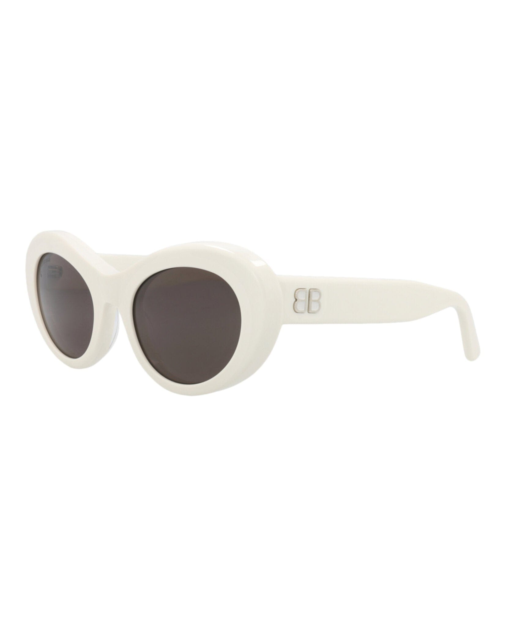 Balenciaga Womens Round/Oval White White Grey Fashion Designer Eyewear