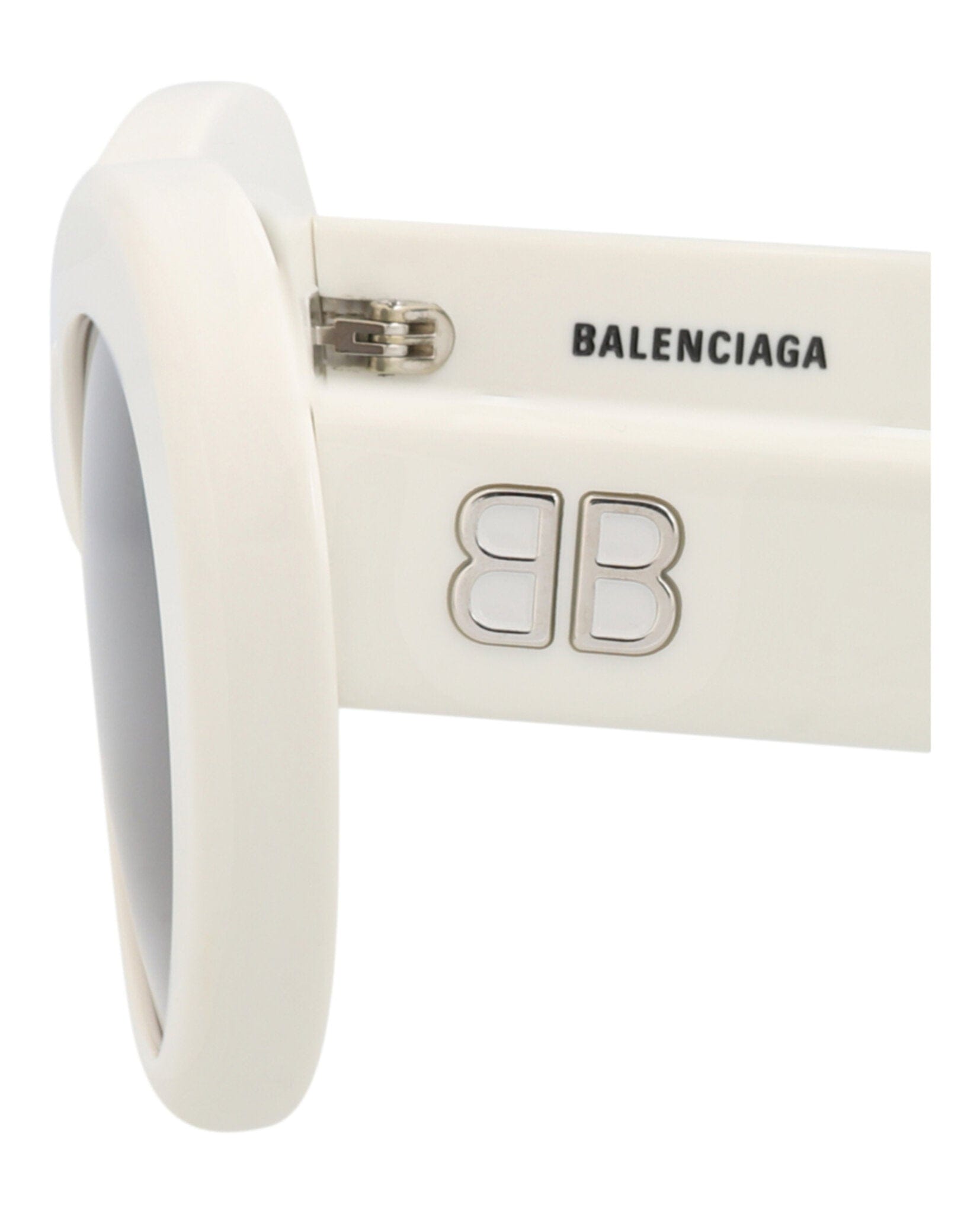 Balenciaga Womens Round/Oval White White Grey Fashion Designer Eyewear