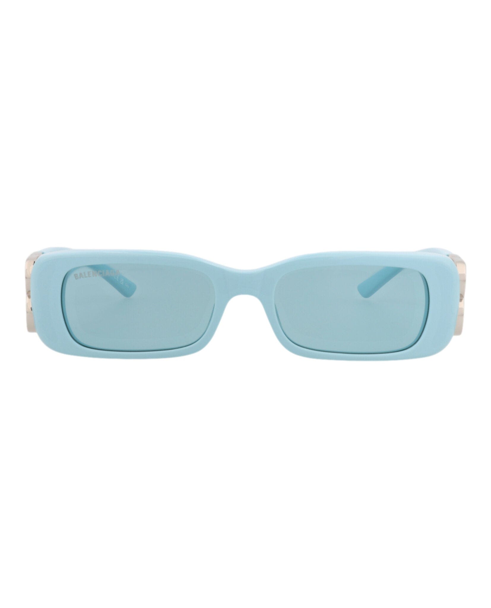 Balenciaga Womens Square/Rectangle Blue Silver Light Blue Fashion Designer Eyewear