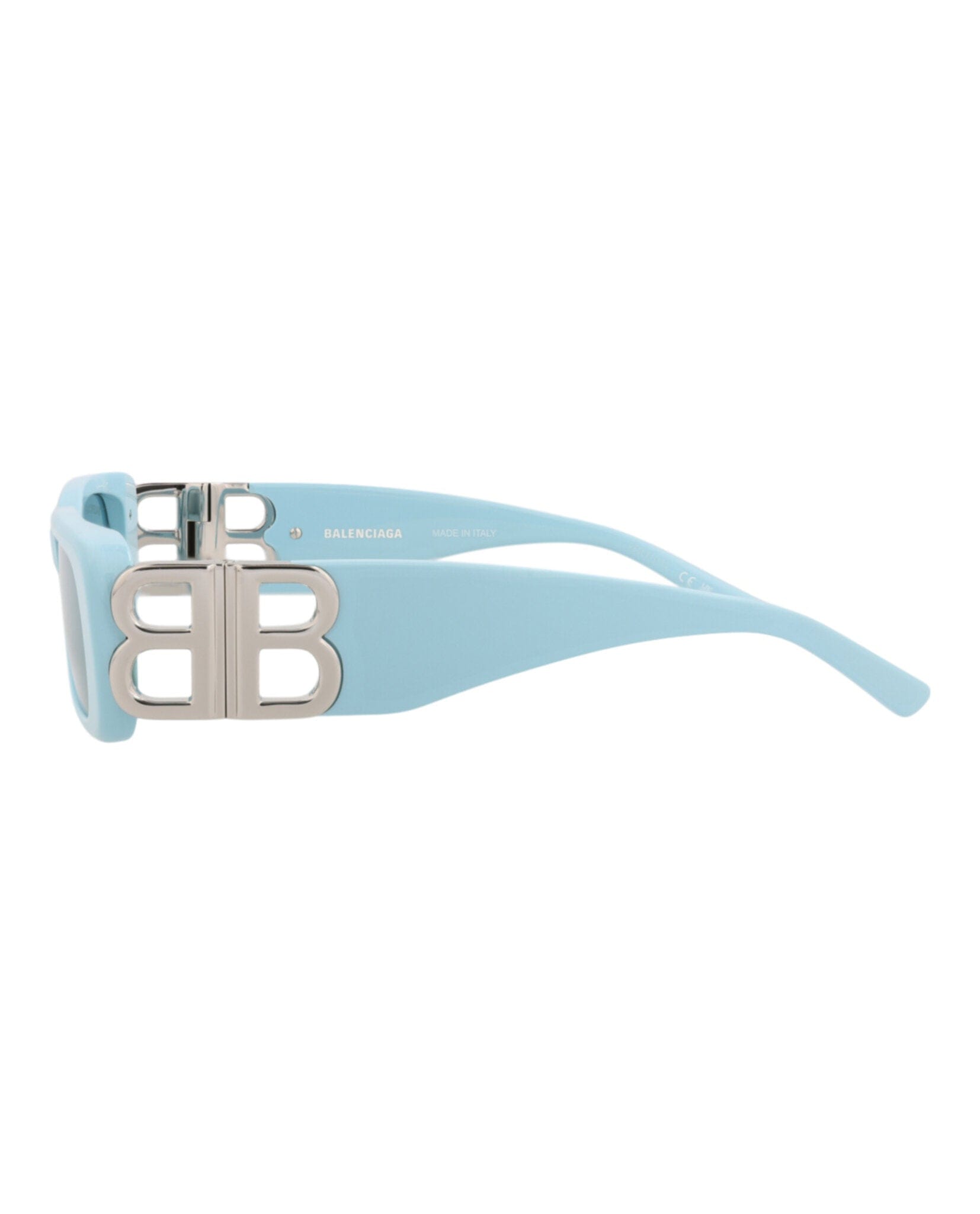 Balenciaga Womens Square/Rectangle Blue Silver Light Blue Fashion Designer Eyewear
