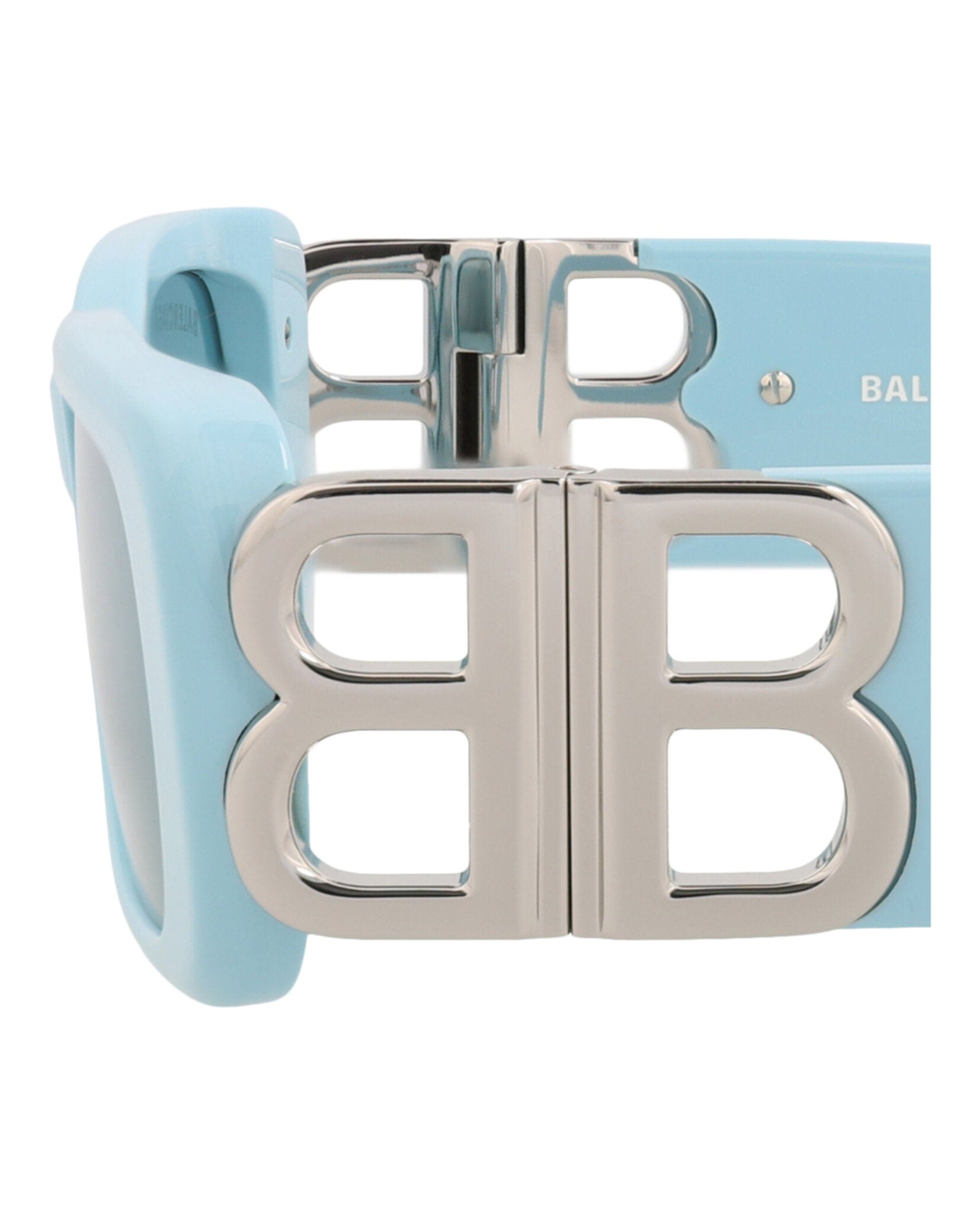 Balenciaga Womens Square/Rectangle Blue Silver Light Blue Fashion Designer Eyewear