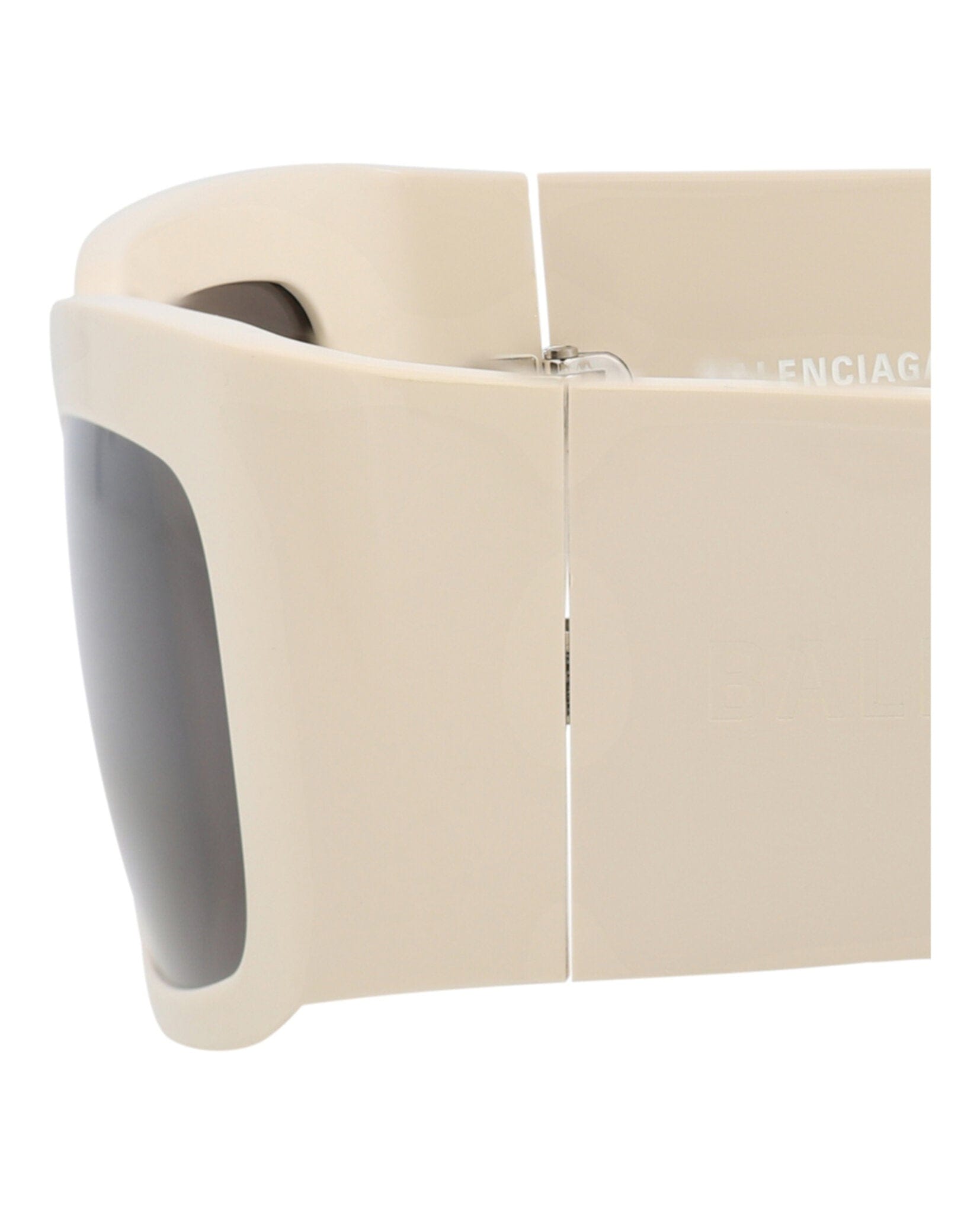 Balenciaga Unisex Square/Rectangle Beige Beige Grey Fashion Designer Eyewear
