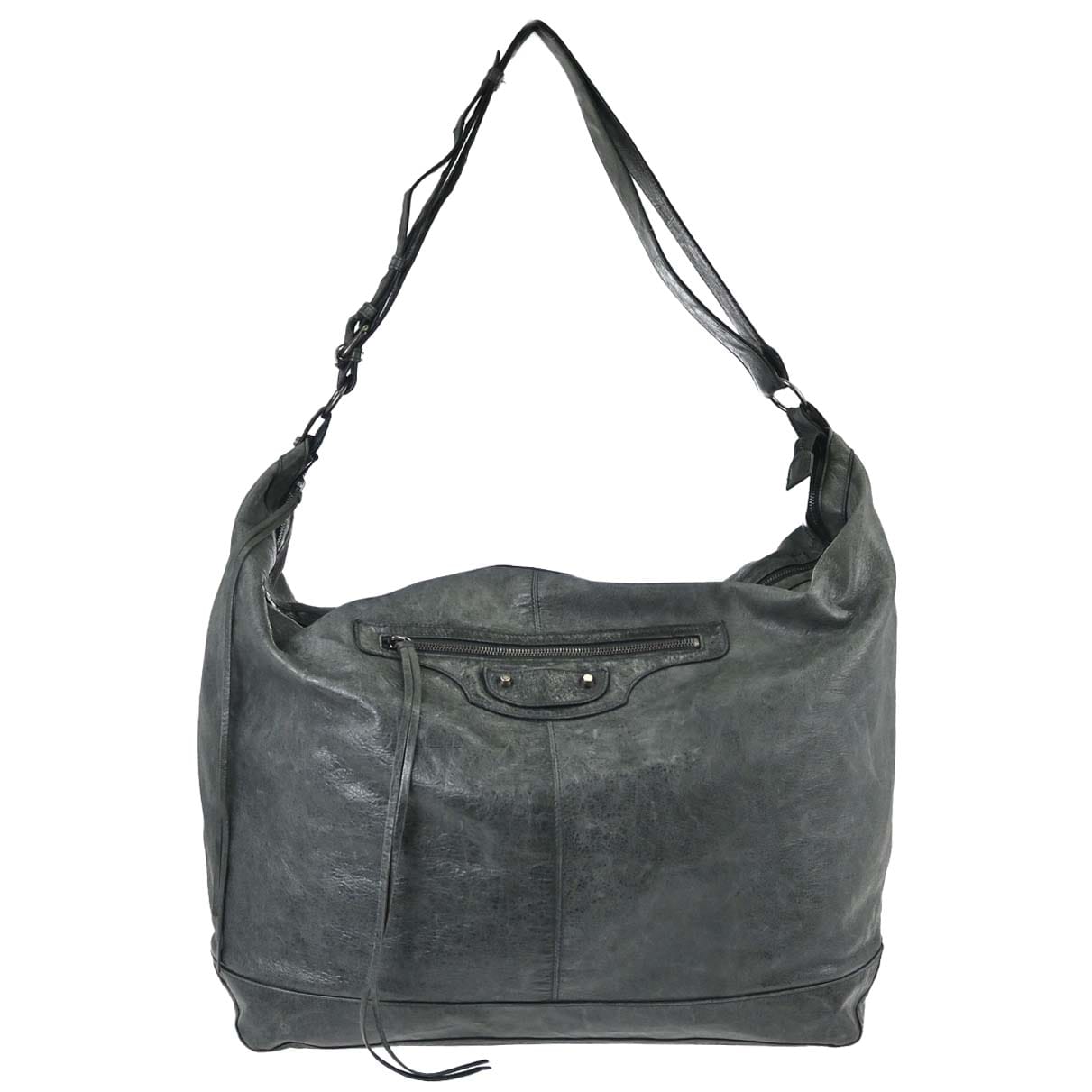 Balenciaga Green Lambskin Cruise Hobo XL Shoulder Bag