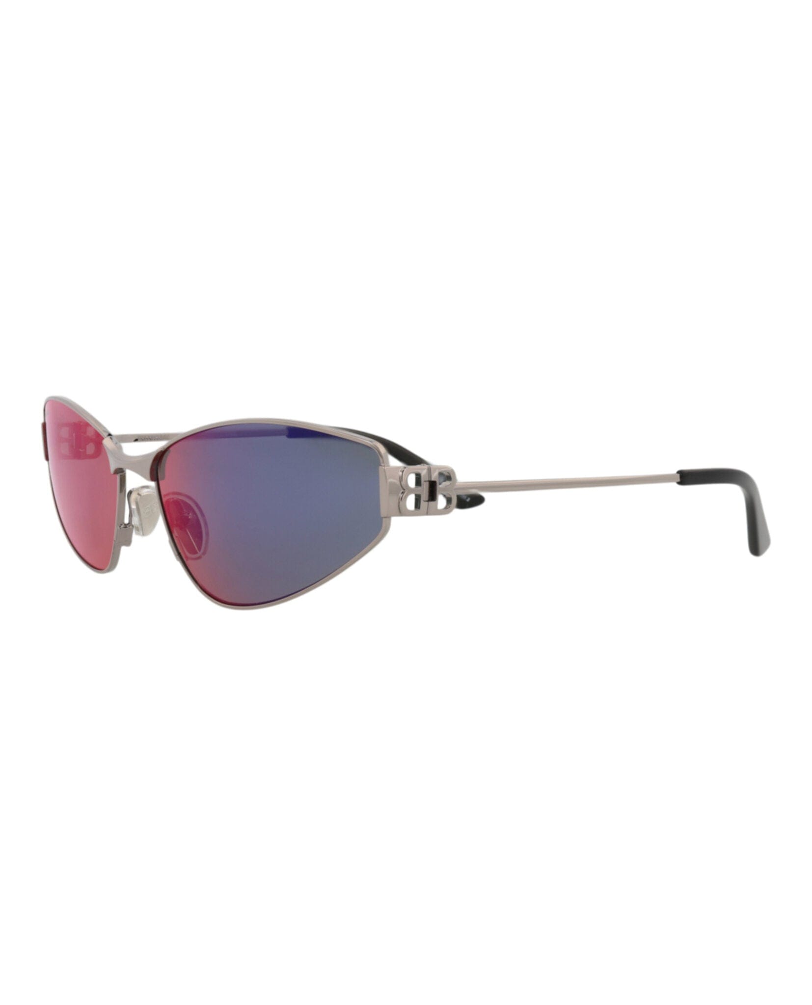 Balenciaga Womens Cat Eye Ruthenium Ruthenium Violet Fashion Designer Eyewear
