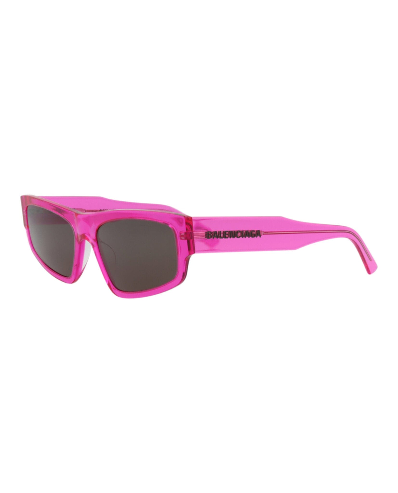Balenciaga Unisex Square/Rectangle Fuchsia Fuchsia Grey Fashion Designer Eyewear