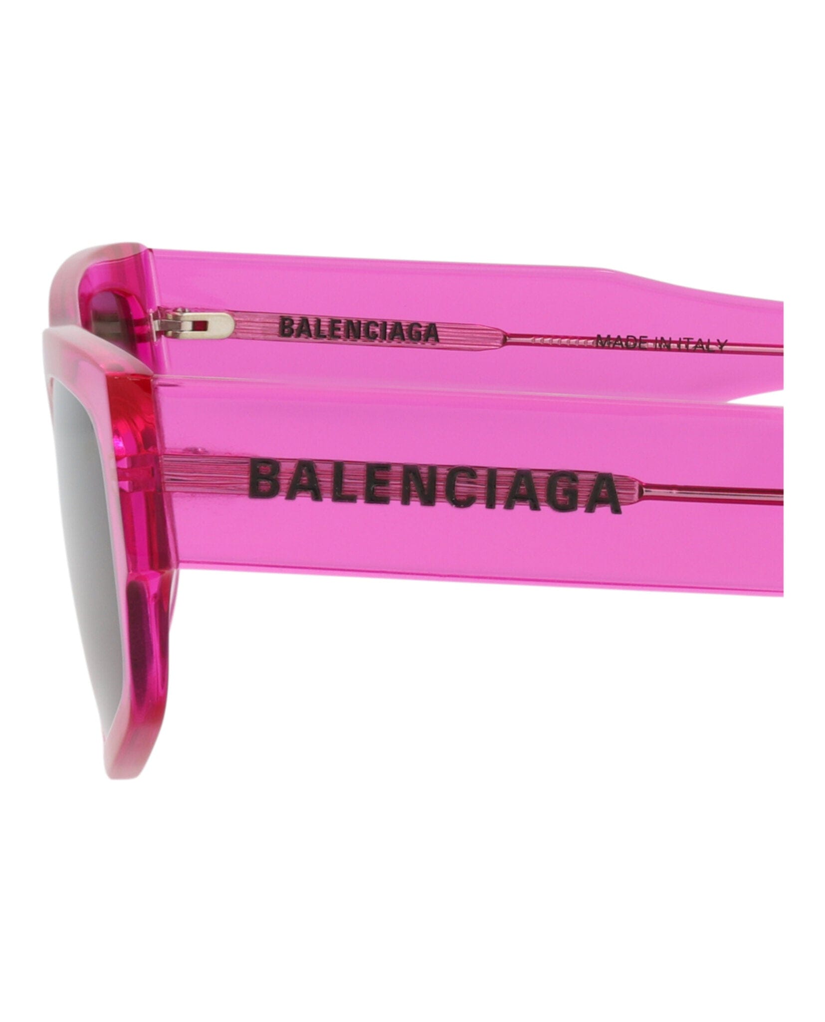 Balenciaga Unisex Square/Rectangle Fuchsia Fuchsia Grey Fashion Designer Eyewear