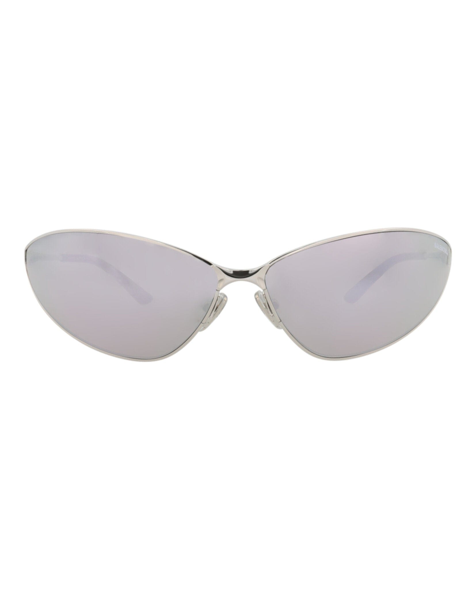 Balenciaga Unisex Shield/Wrap Silver Silver Silver Fashion Designer Eyewear