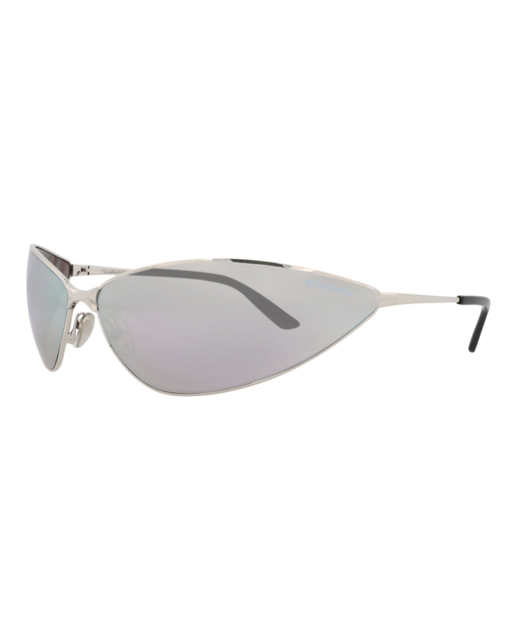 Balenciaga Unisex Shield/Wrap Silver Silver Silver Fashion Designer Eyewear