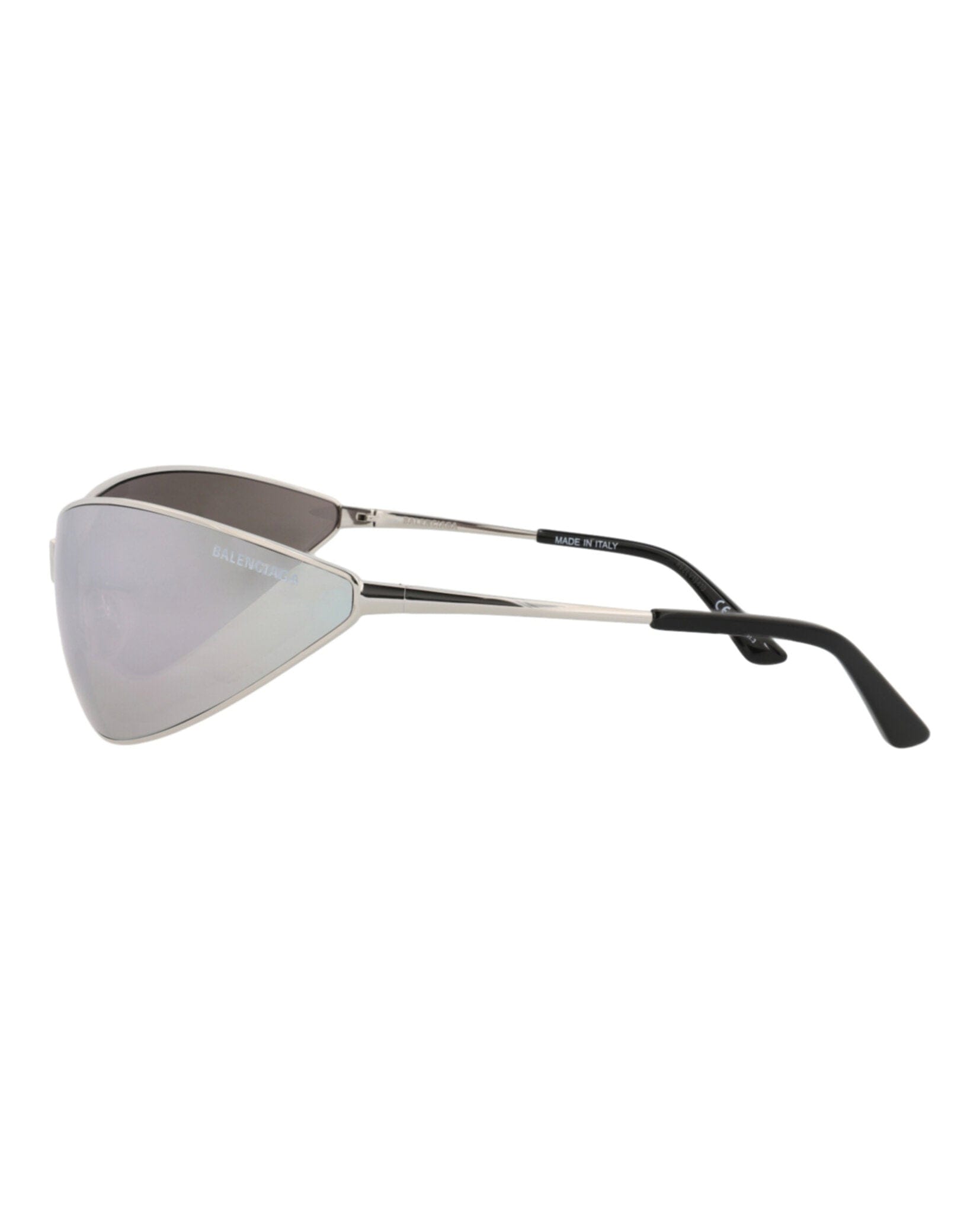 Balenciaga Unisex Shield/Wrap Silver Silver Silver Fashion Designer Eyewear