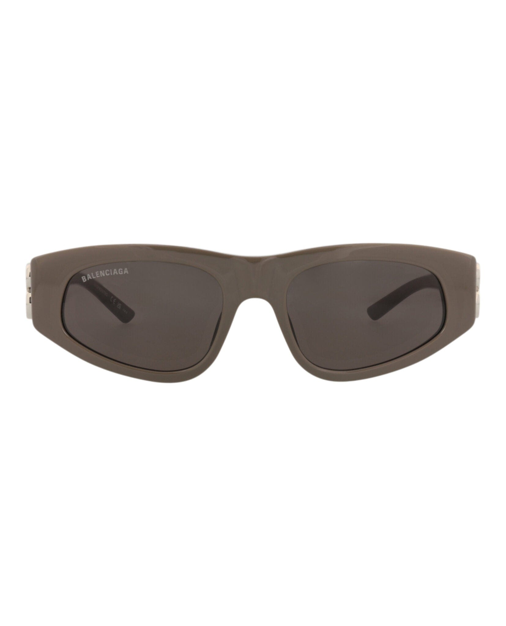 Balenciaga Womens Cat Eye Brown Silver Grey Fashion Designer Eyewear