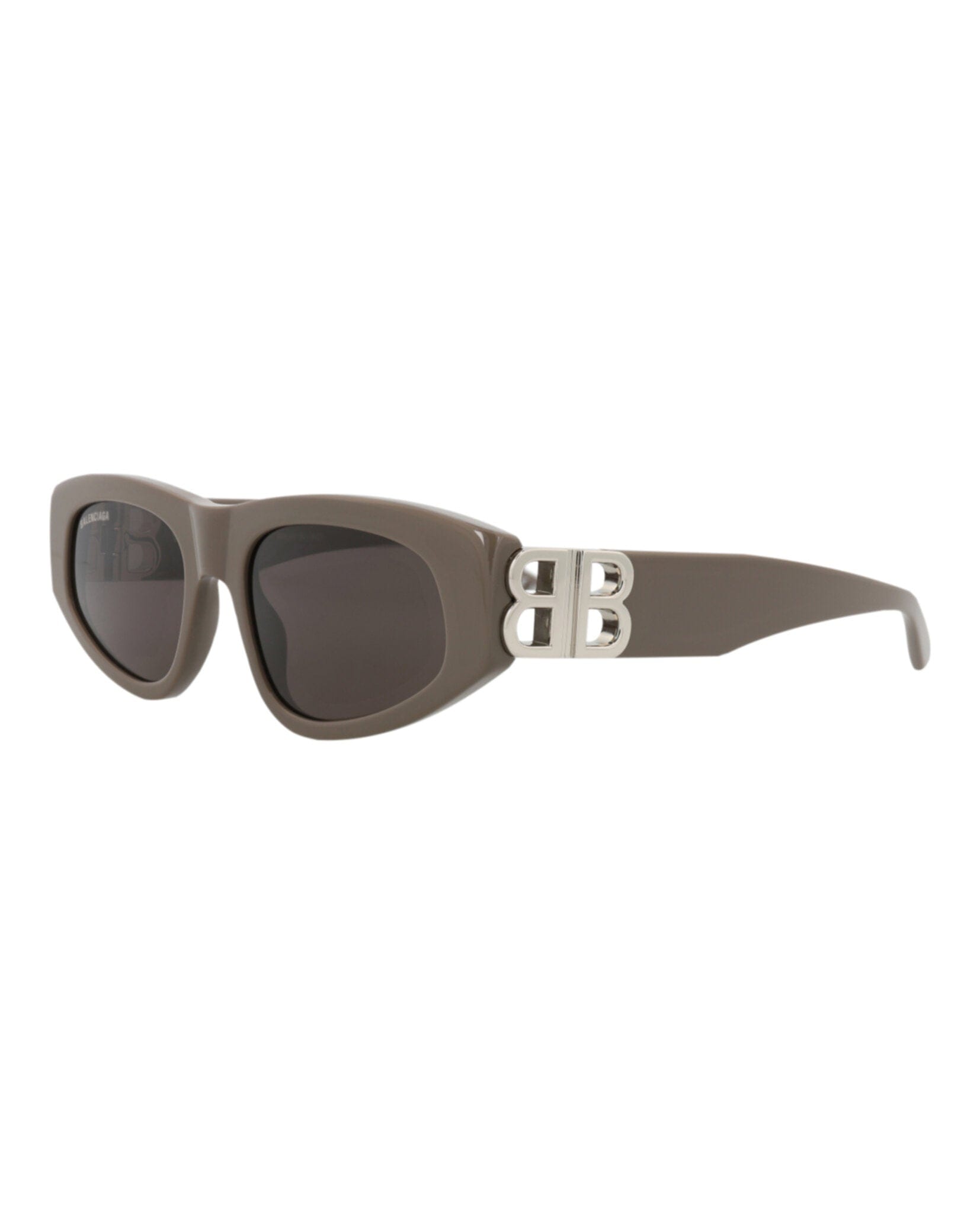 Balenciaga Womens Cat Eye Brown Silver Grey Fashion Designer Eyewear