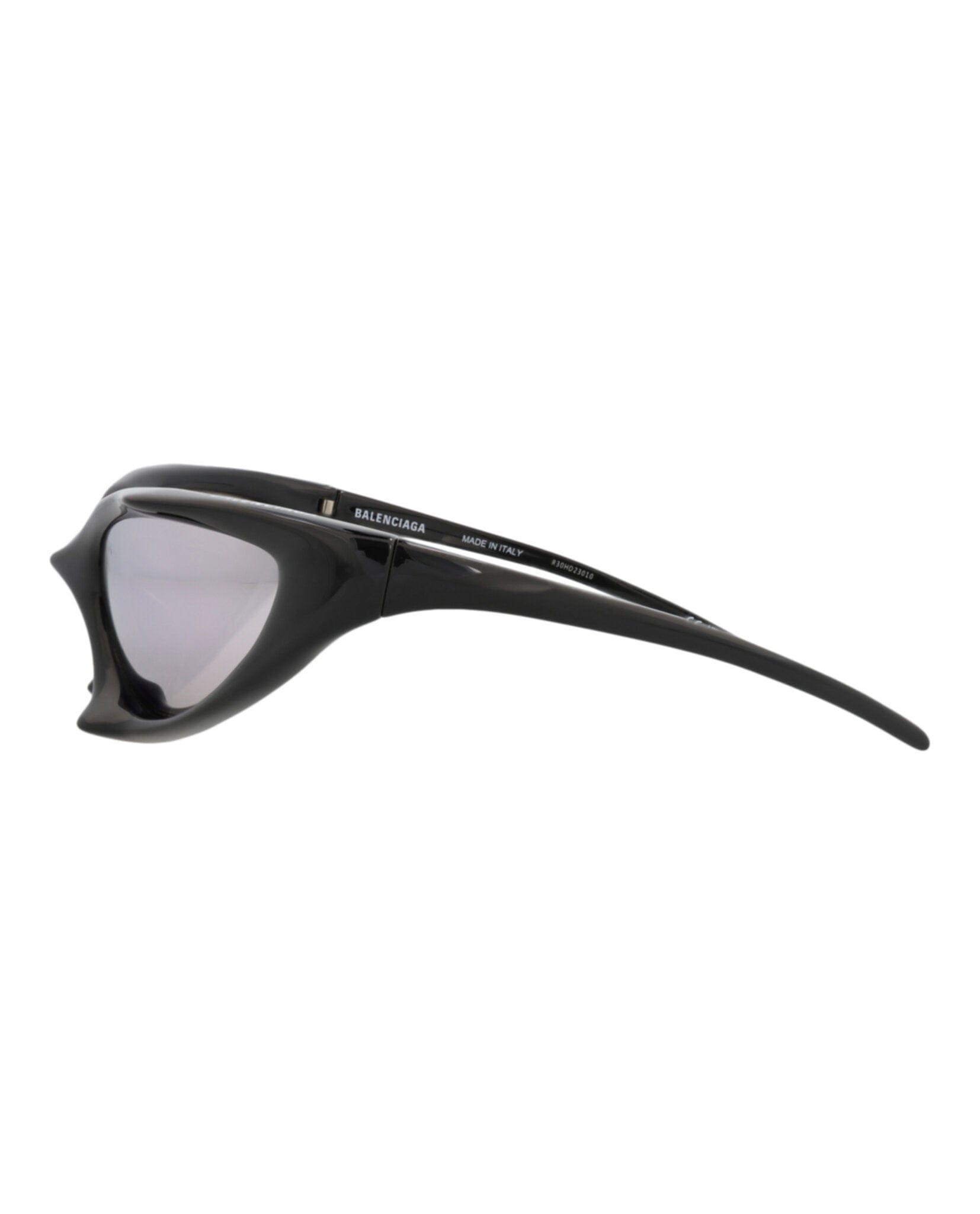Balenciaga Unisex Shield/Wrap Black Black Silver Fashion Designer Eyewear