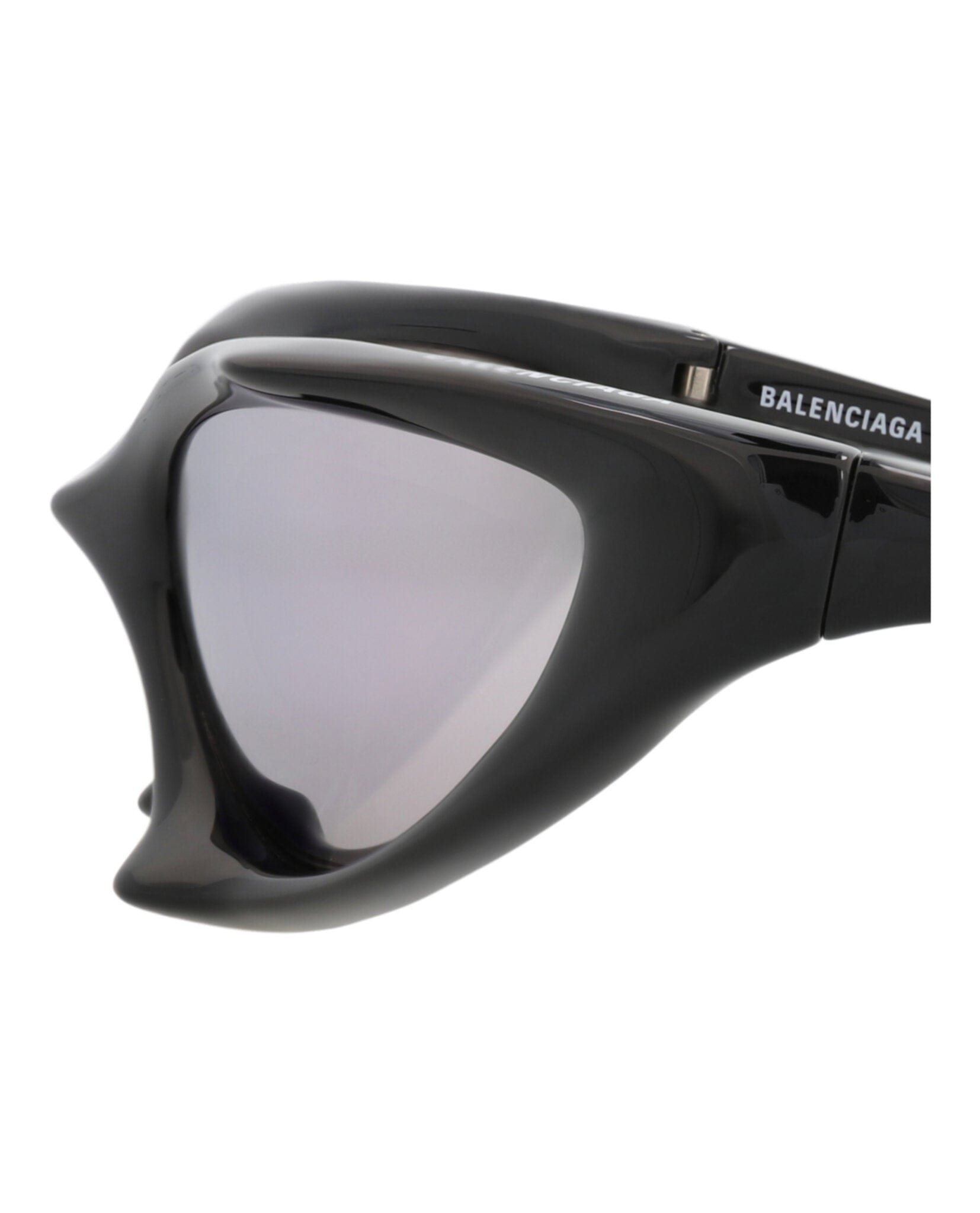 Balenciaga Unisex Shield/Wrap Black Black Silver Fashion Designer Eyewear