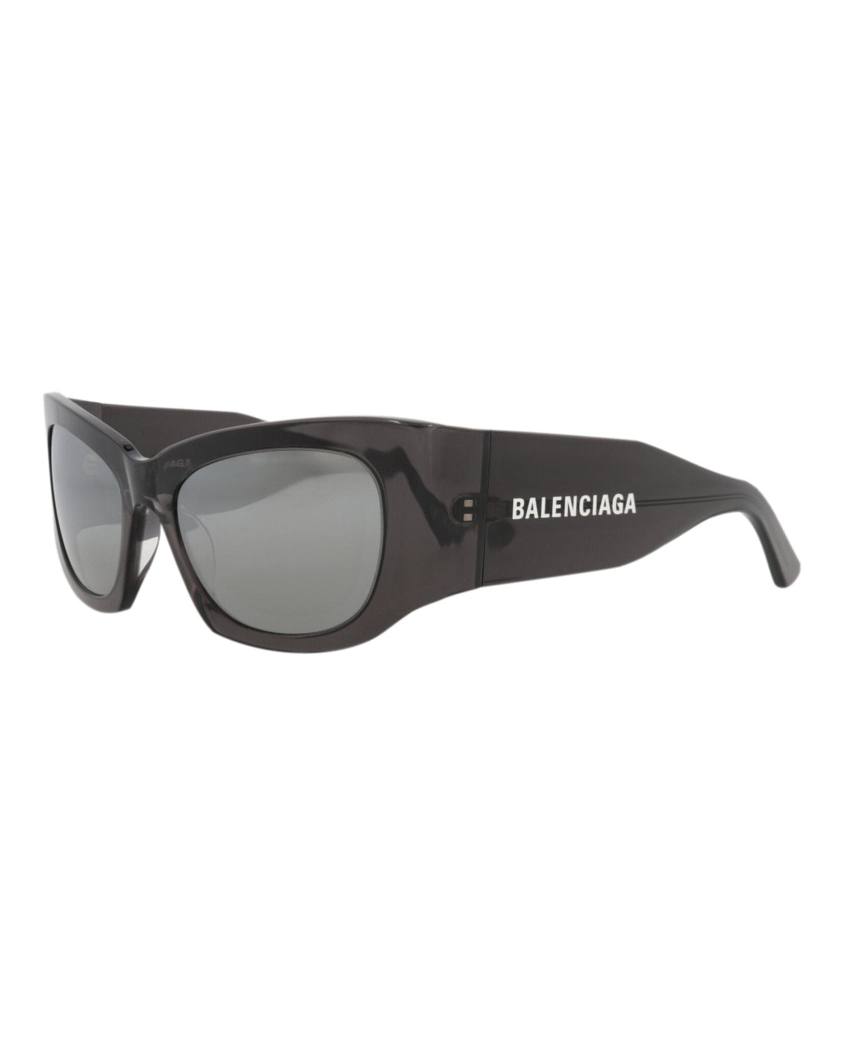 Balenciaga Womens Cat Eye Grey Grey Silver Fashion Designer Eyewear