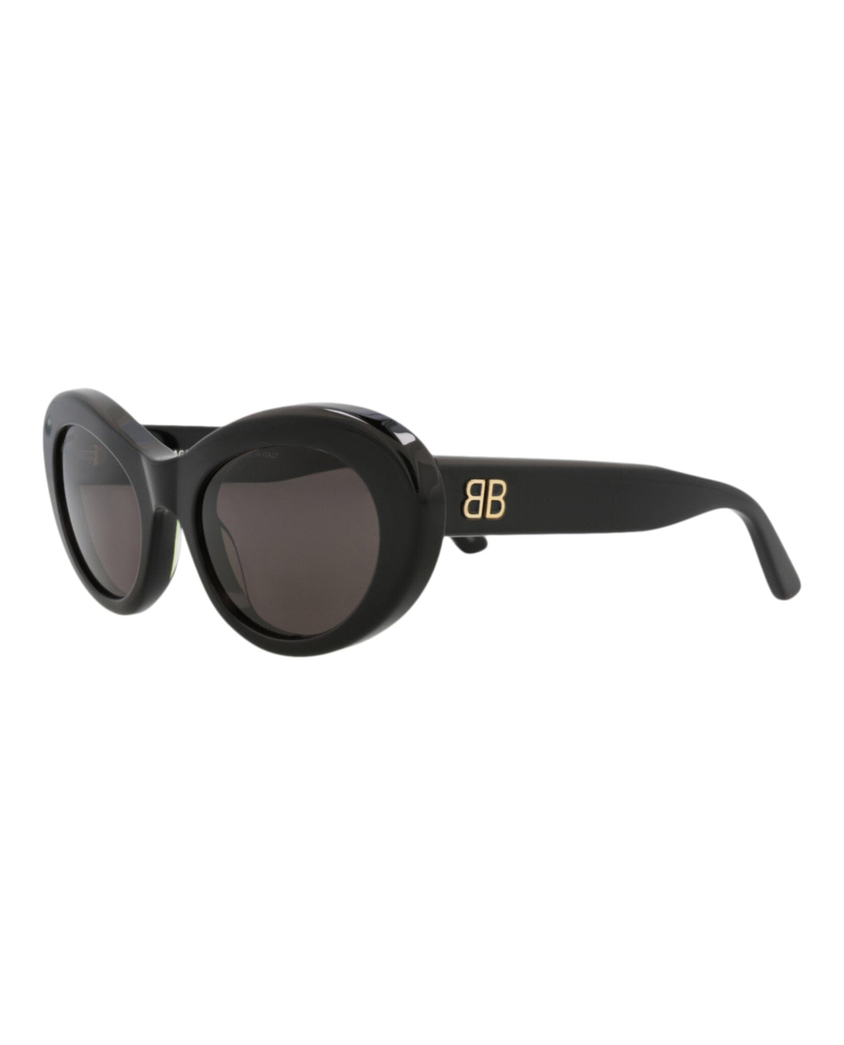 Balenciaga Womens Round/Oval Black Black Grey Fashion Designer Eyewear
