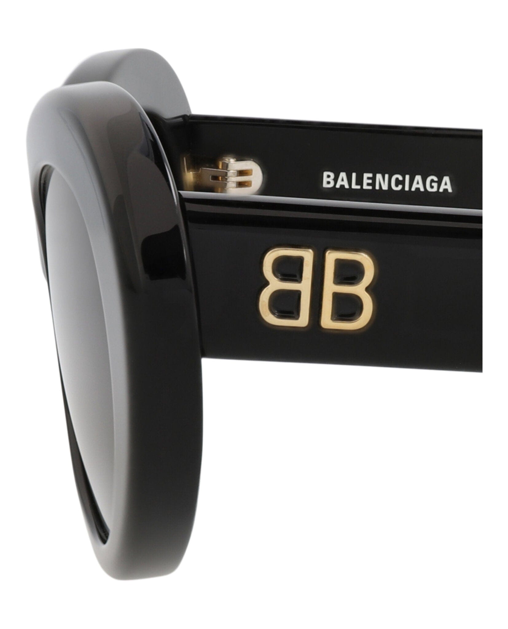 Balenciaga Womens Round/Oval Black Black Grey Fashion Designer Eyewear