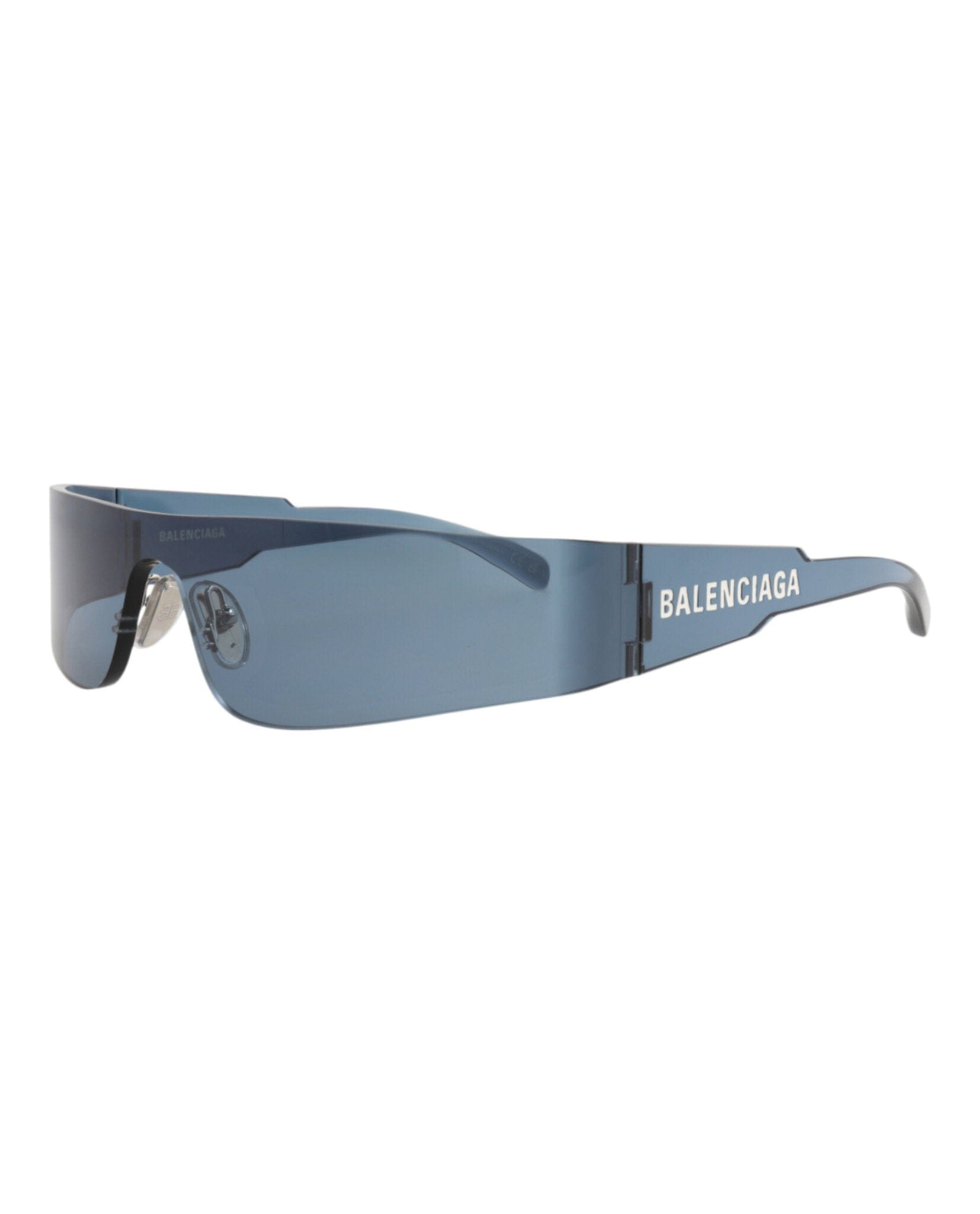 Balenciaga Unisex Shield/Wrap Blue Blue Blue Fashion Designer Eyewear