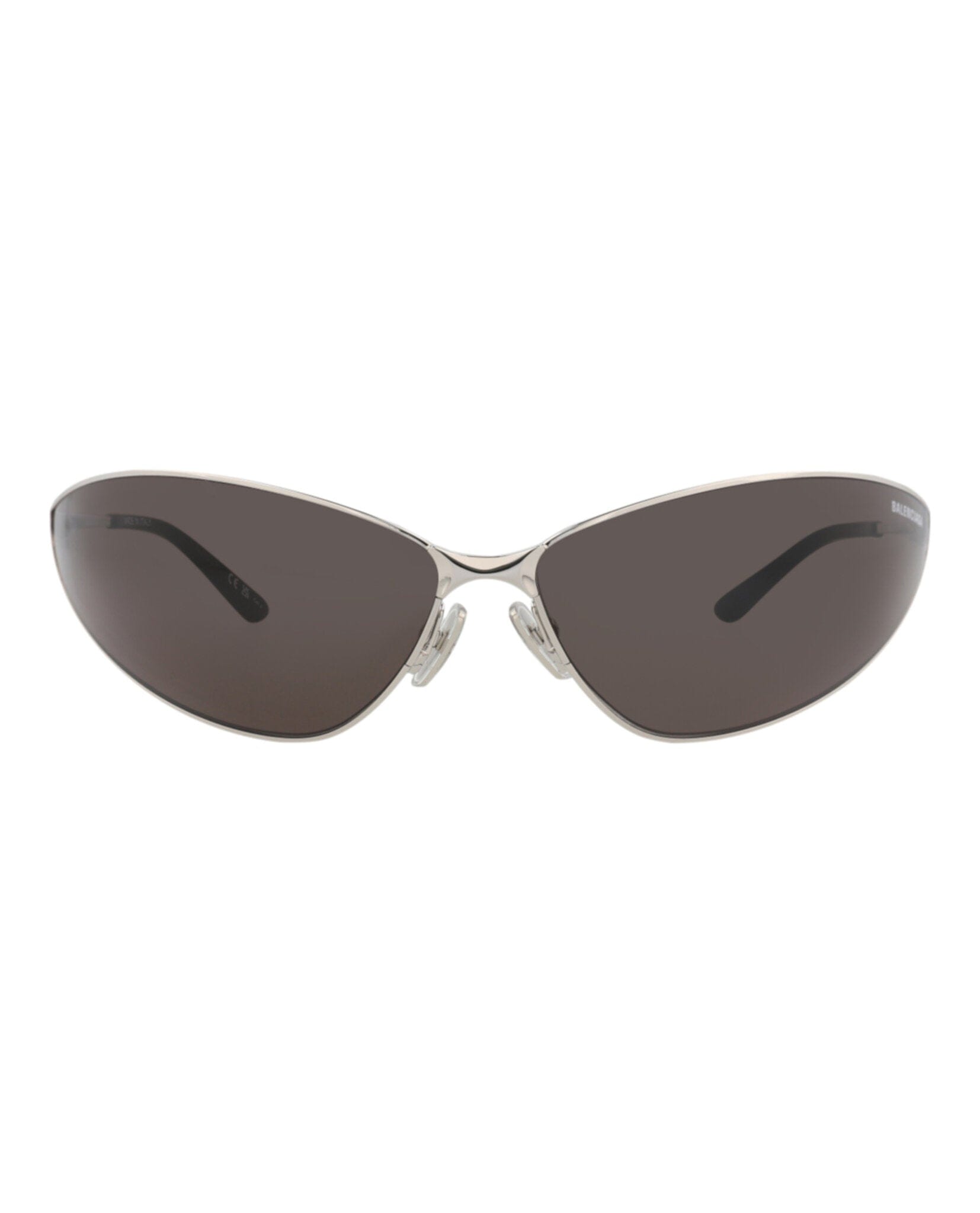 Balenciaga Unisex Shield/Wrap Silver Silver Grey Fashion Designer Eyewear