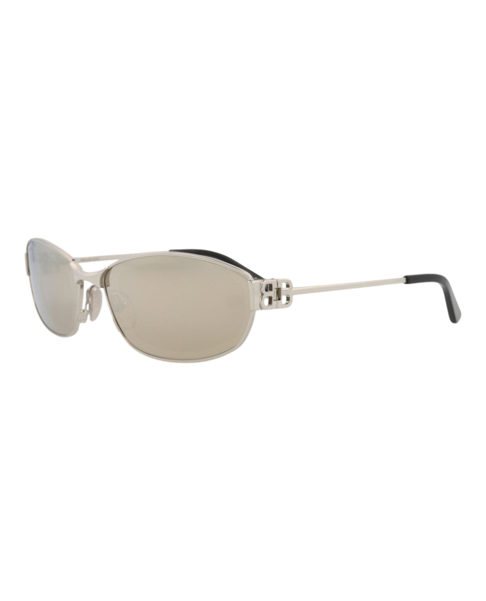 Balenciaga Unisex Square/Rectangle Silver Silver Silver Fashion Designer Eyewear