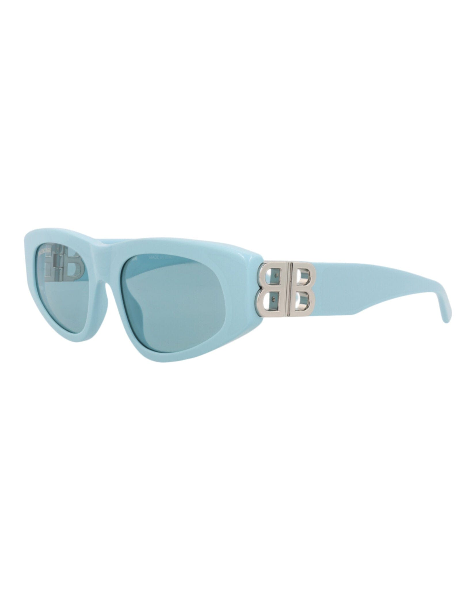 Balenciaga Womens Cat Eye Blue Silver Light Blue Fashion Designer Eyewear