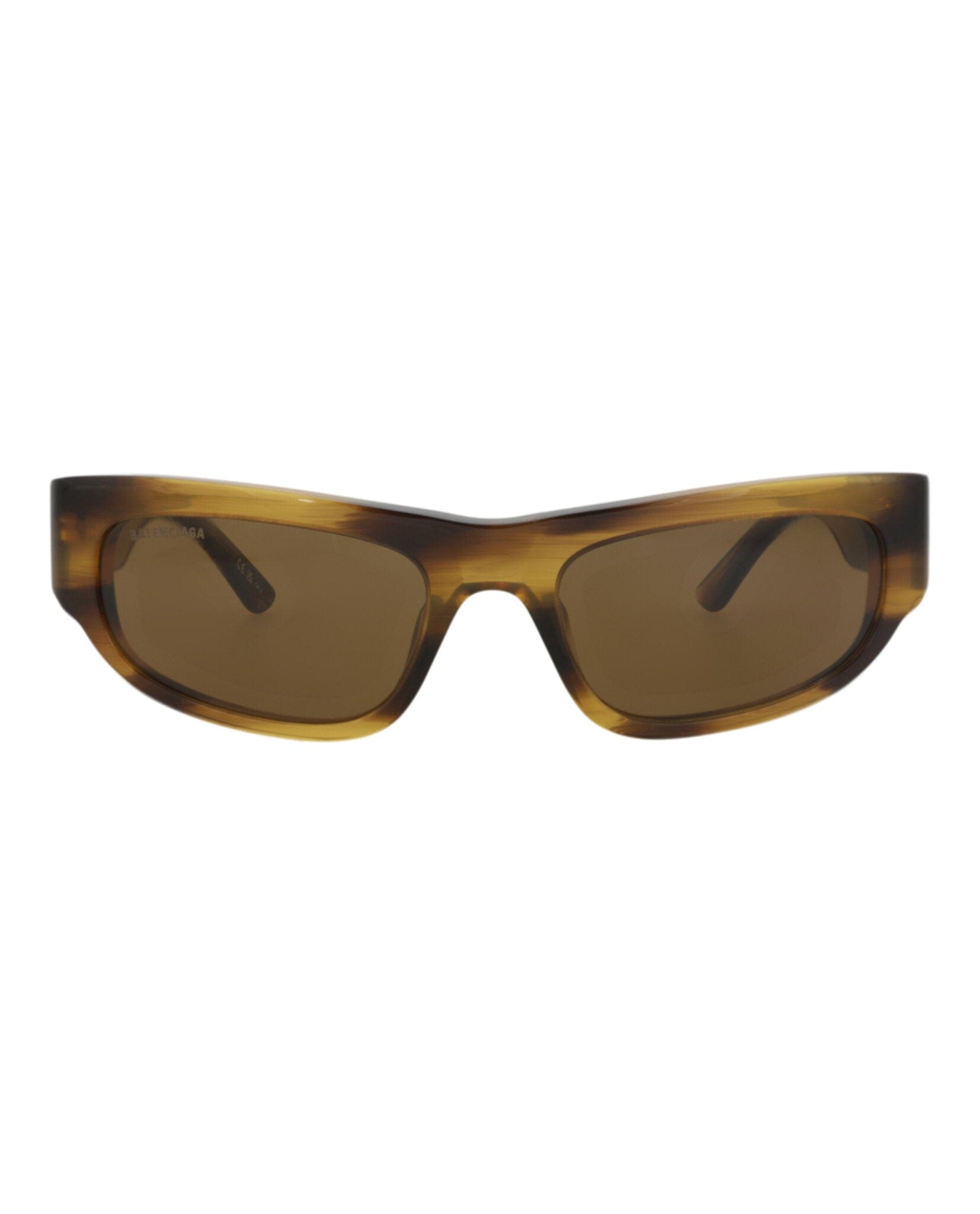 Balenciaga Unisex Square/Rectangle Brown Brown Brown Fashion Designer Eyewear