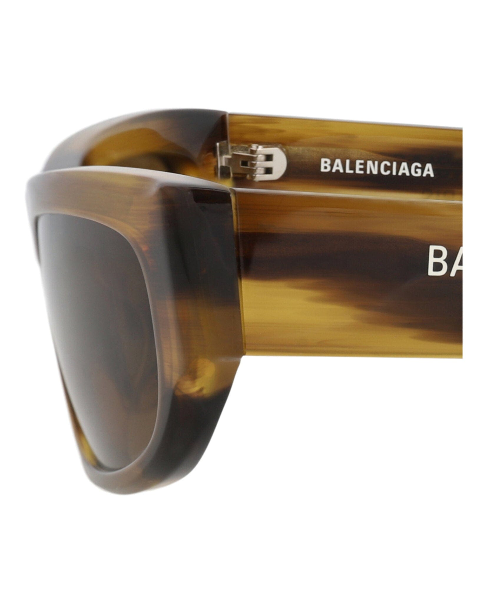 Balenciaga Unisex Square/Rectangle Brown Brown Brown Fashion Designer Eyewear