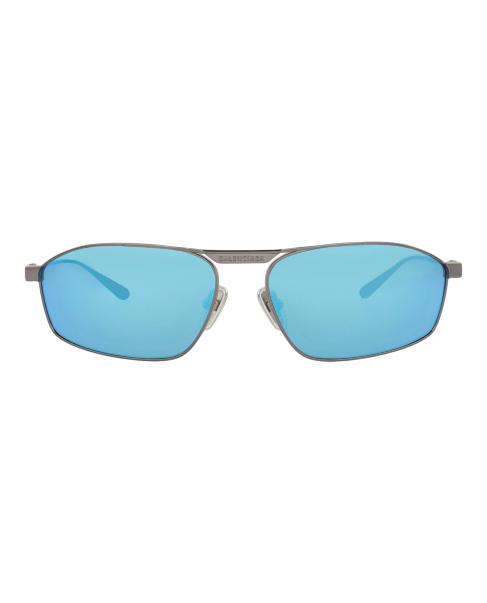 Balenciaga Mens Aviator Ruthenium Ruthenium Blue Fashion Designer Eyewear