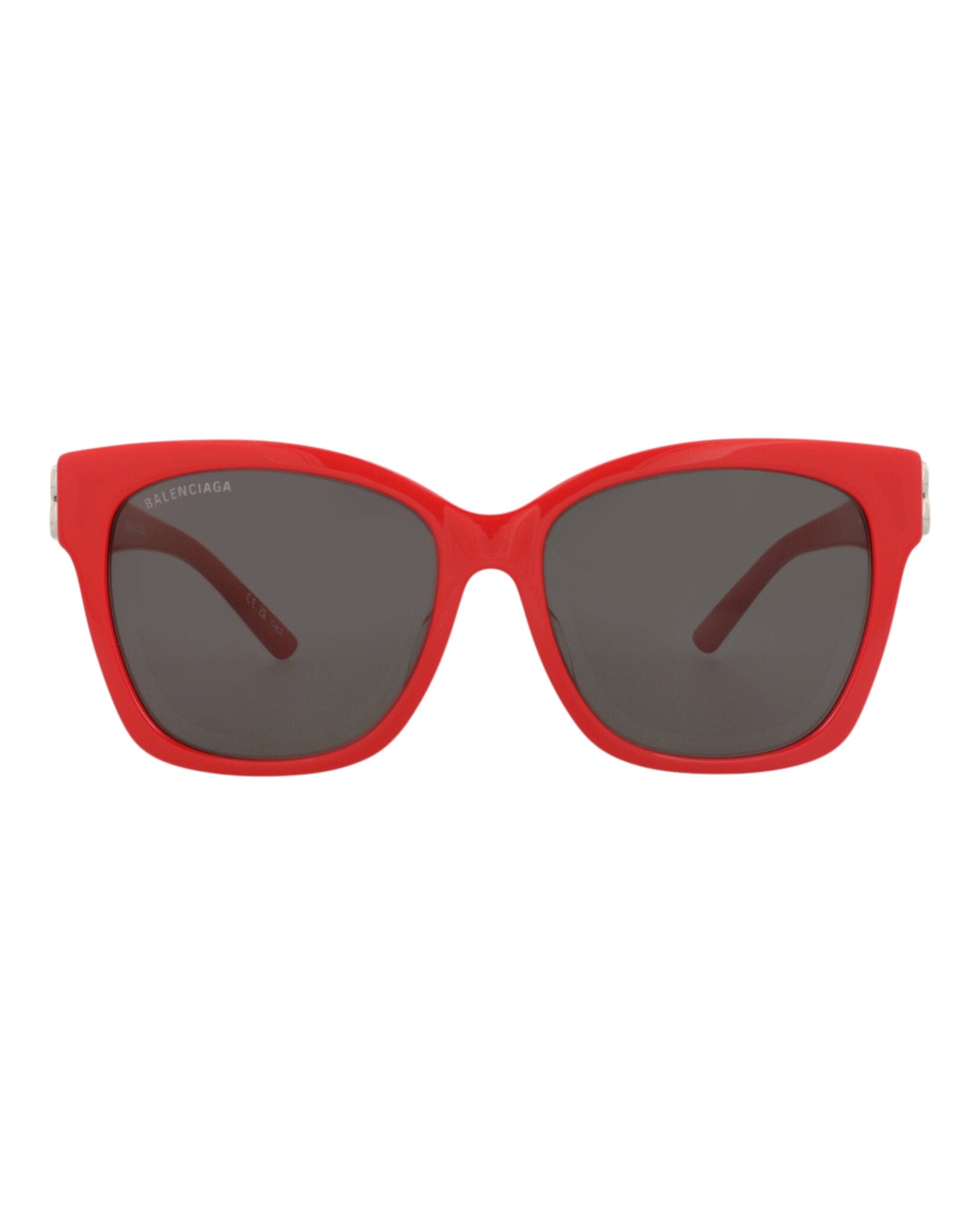Balenciaga Womens Cat Eye Red Silver Grey Fashion Designer Eyewear