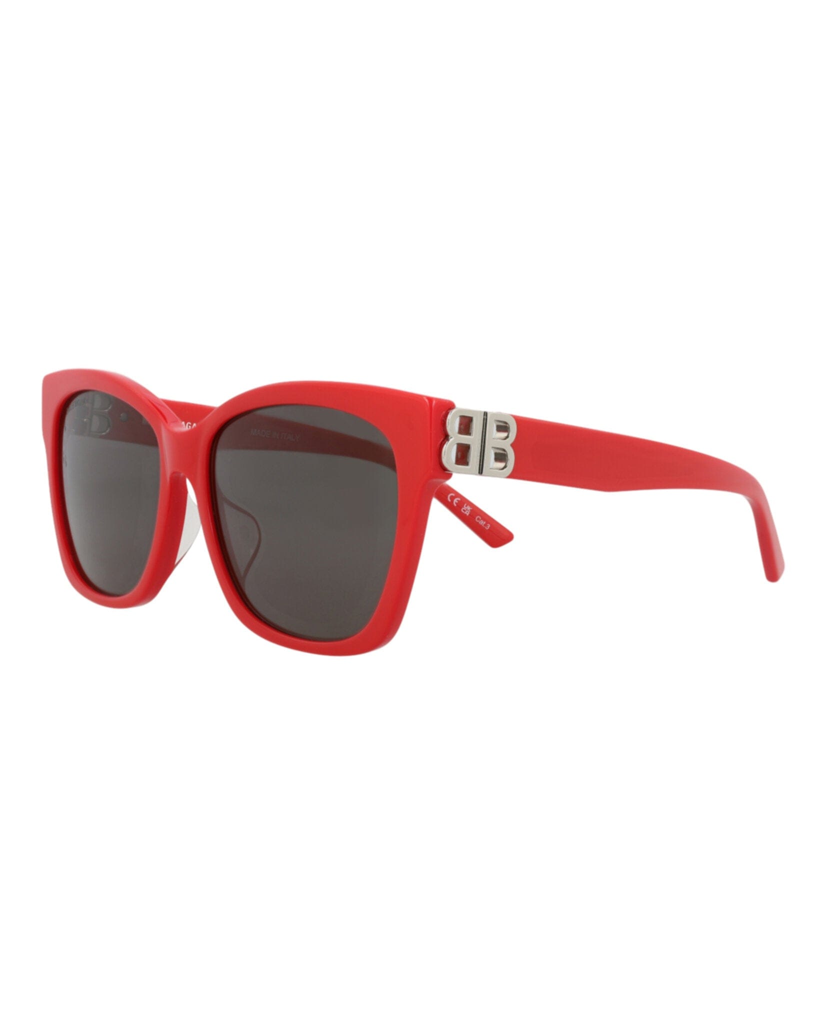 Balenciaga Womens Cat Eye Red Silver Grey Fashion Designer Eyewear
