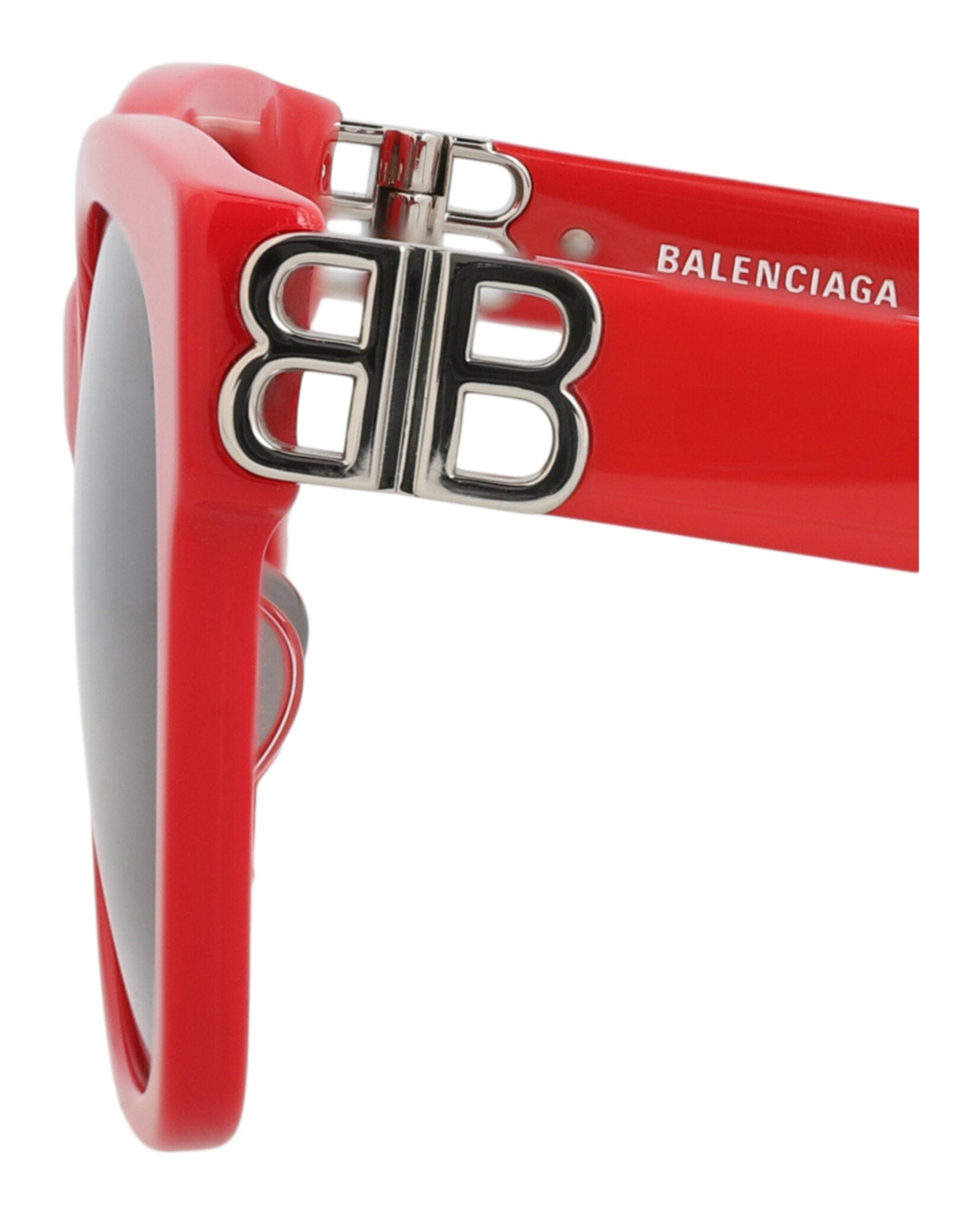 Balenciaga Womens Cat Eye Red Silver Grey Fashion Designer Eyewear