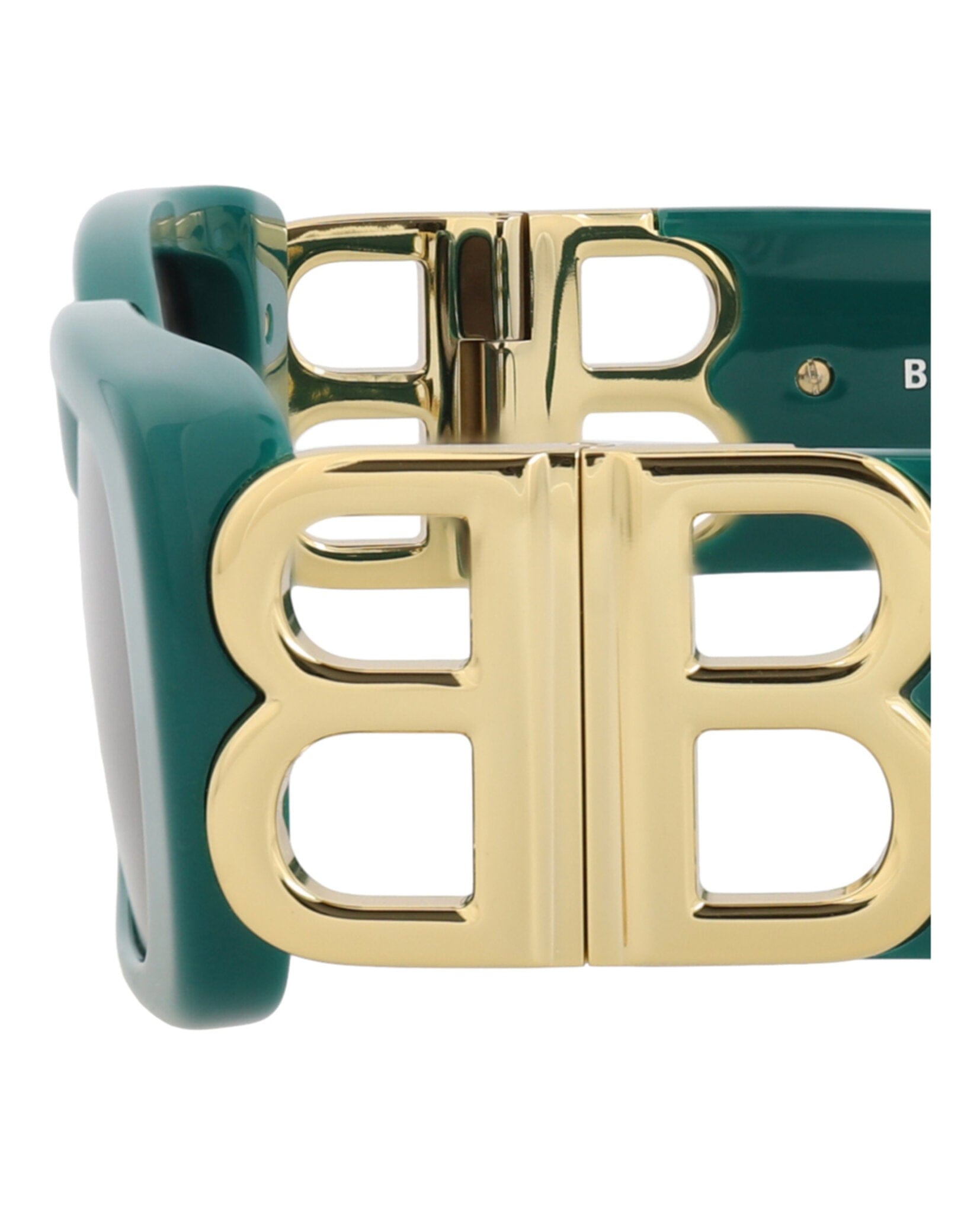 Balenciaga Womens Square/Rectangle Green Gold Grey Fashion Designer Eyewear
