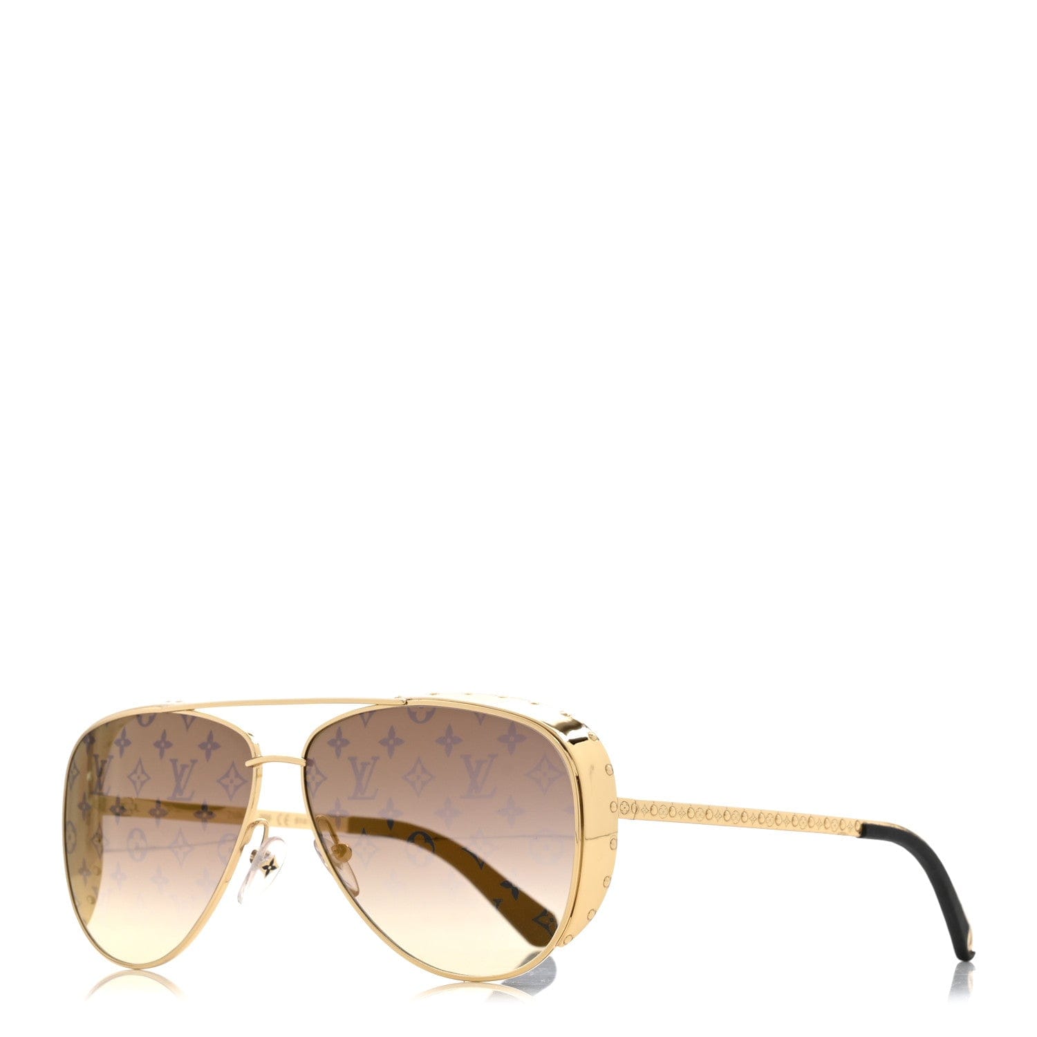 Louis Vuitton Monogram Las Vegas Parano Sunglasses Z1054W Gold