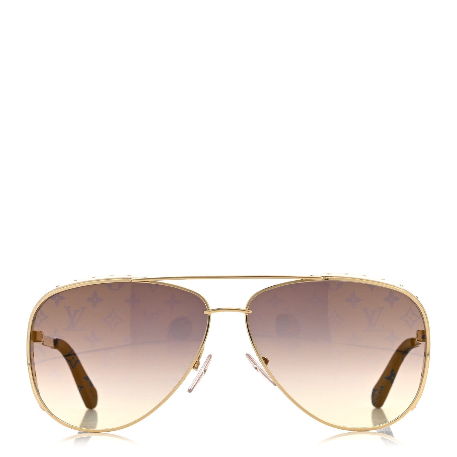 Louis Vuitton Monogram Las Vegas Parano Sunglasses Z1054W Gold