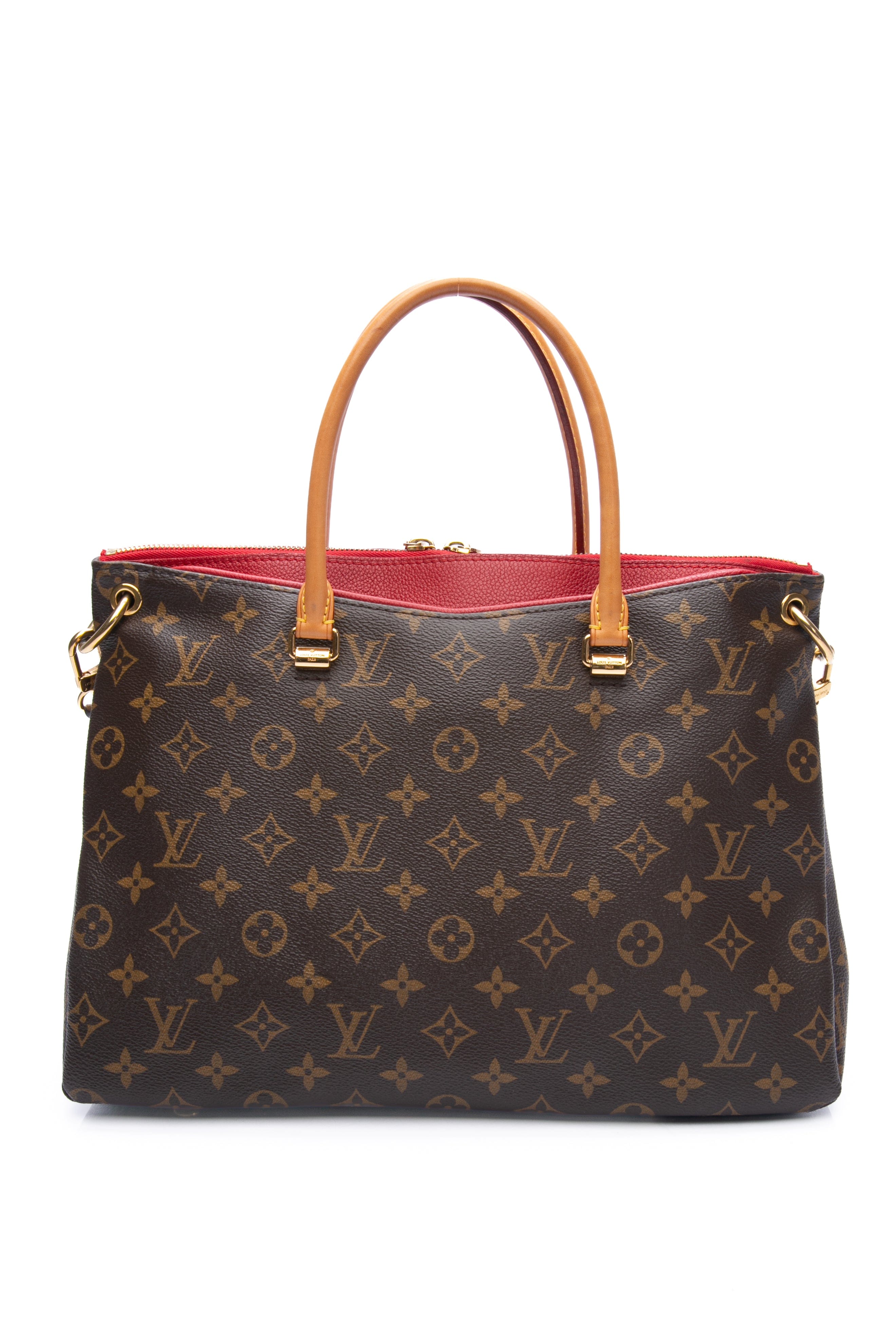 LOUIS VUITTON Cherry Red Monogram Pallas Shoulder Bag