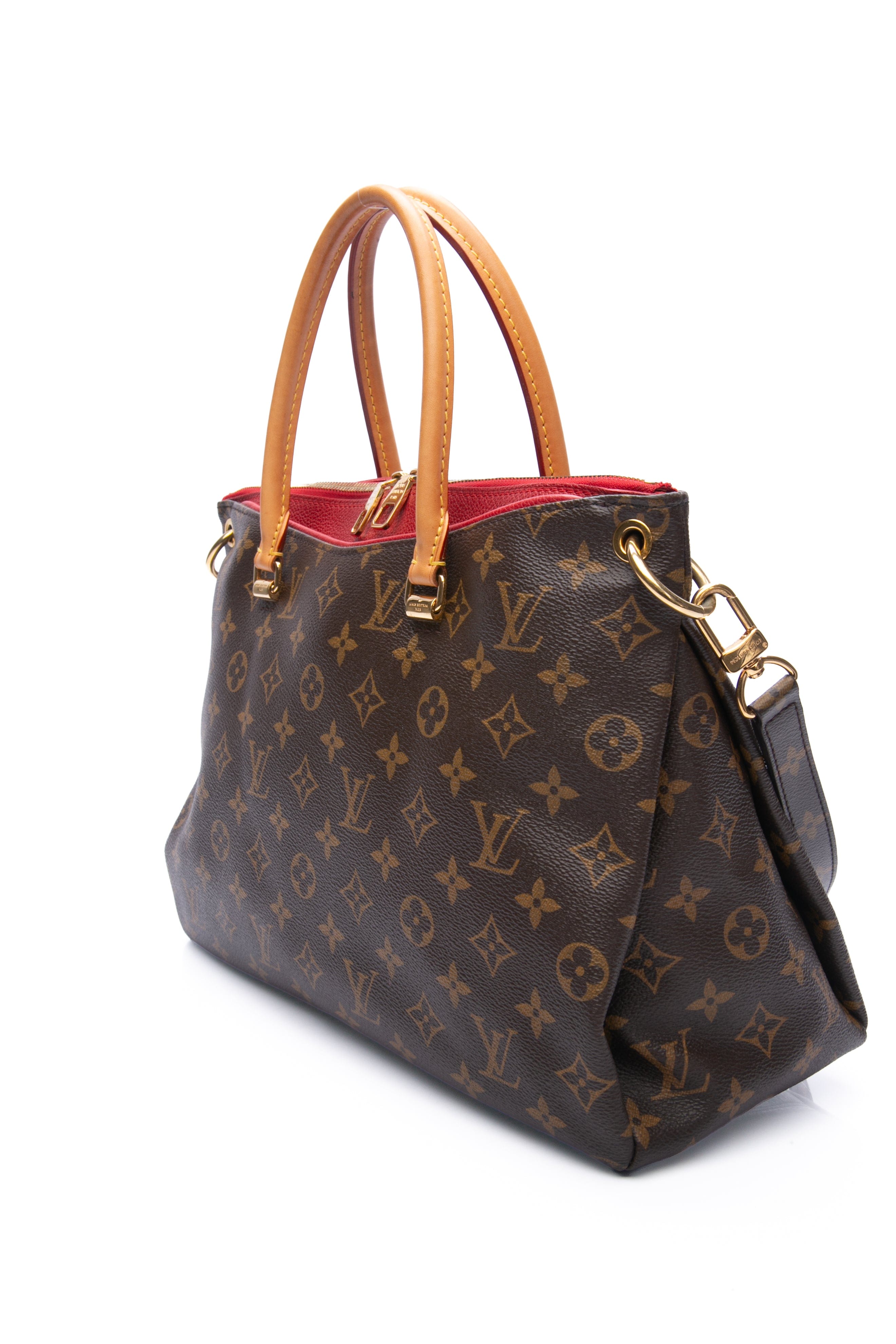 LOUIS VUITTON Cherry Red Monogram Pallas Shoulder Bag