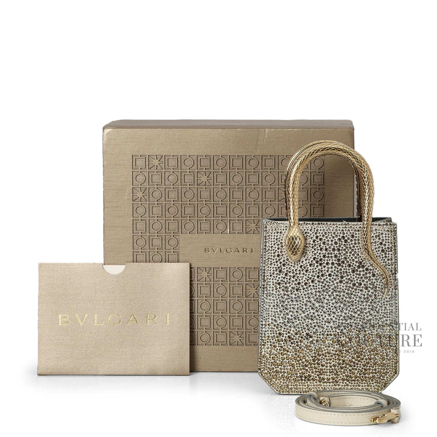 Bvlgari Serpentine Silver Crystal Tote