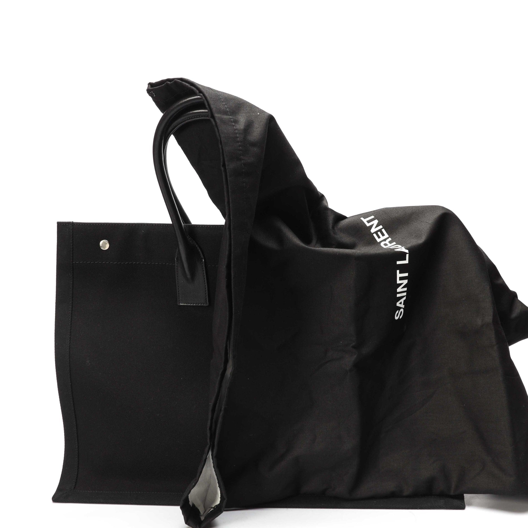 Saint Laurent Black Rive Gauche Tote