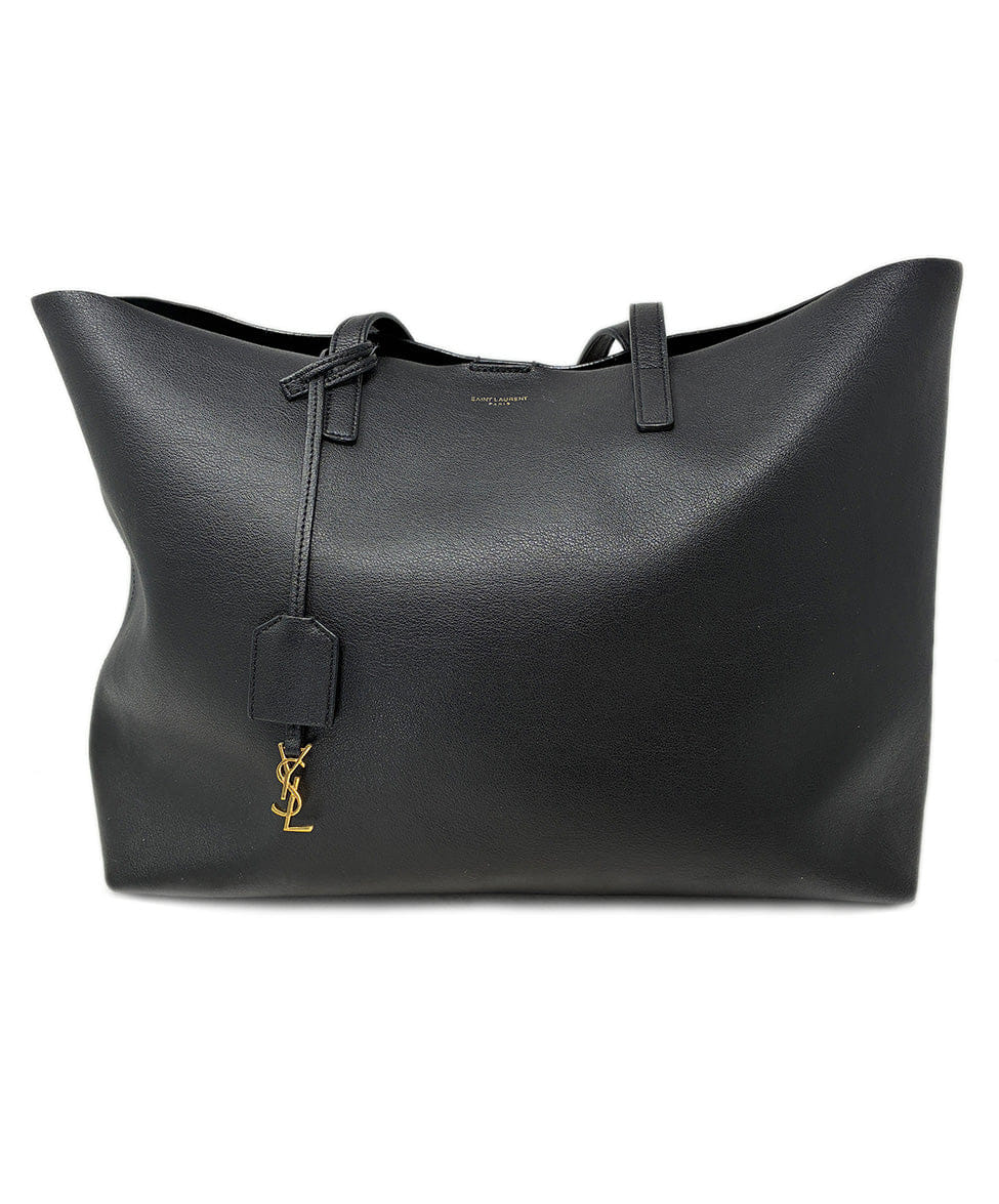 Saint Laurent Black Leather Tote