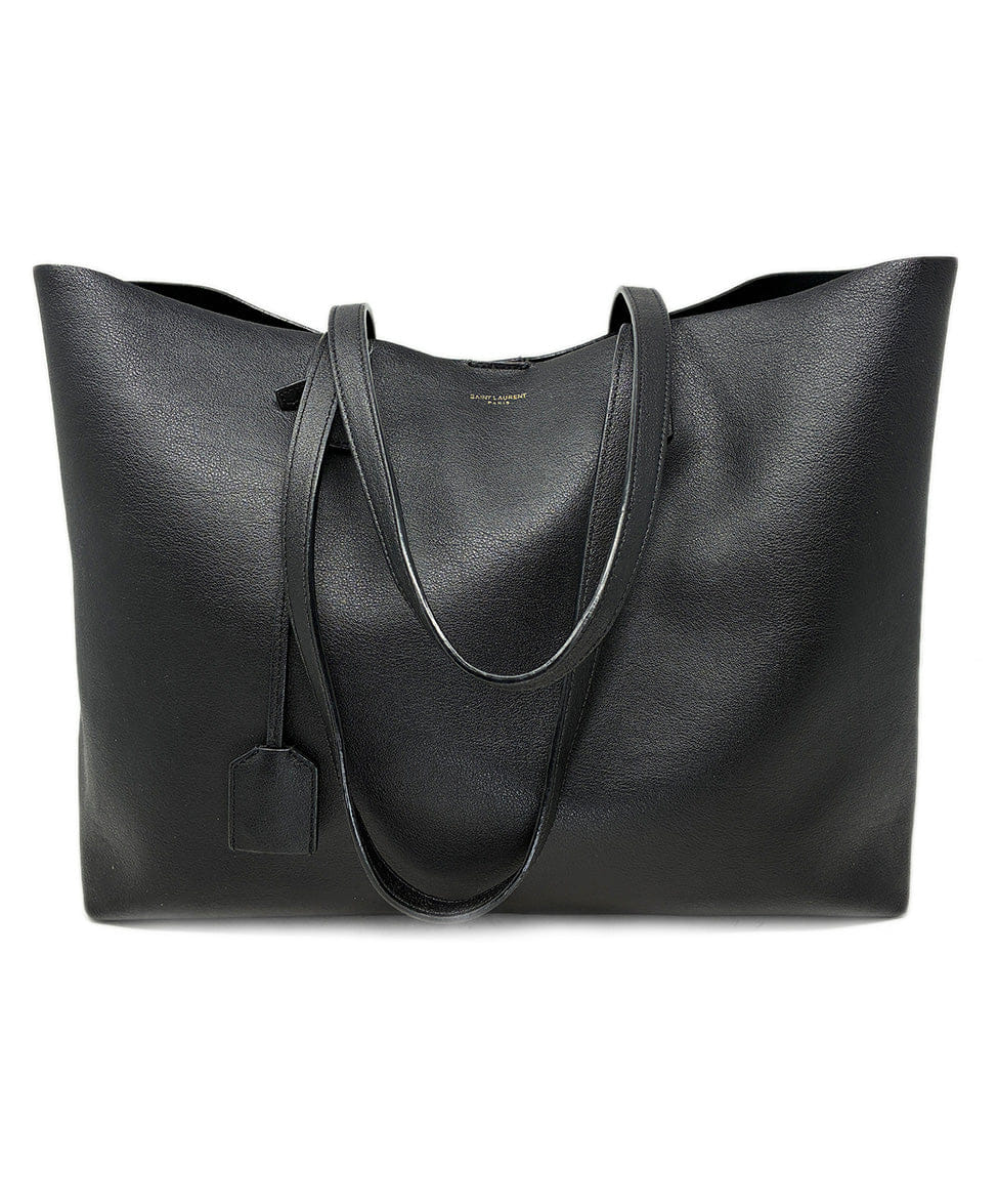 Saint Laurent Black Leather Tote