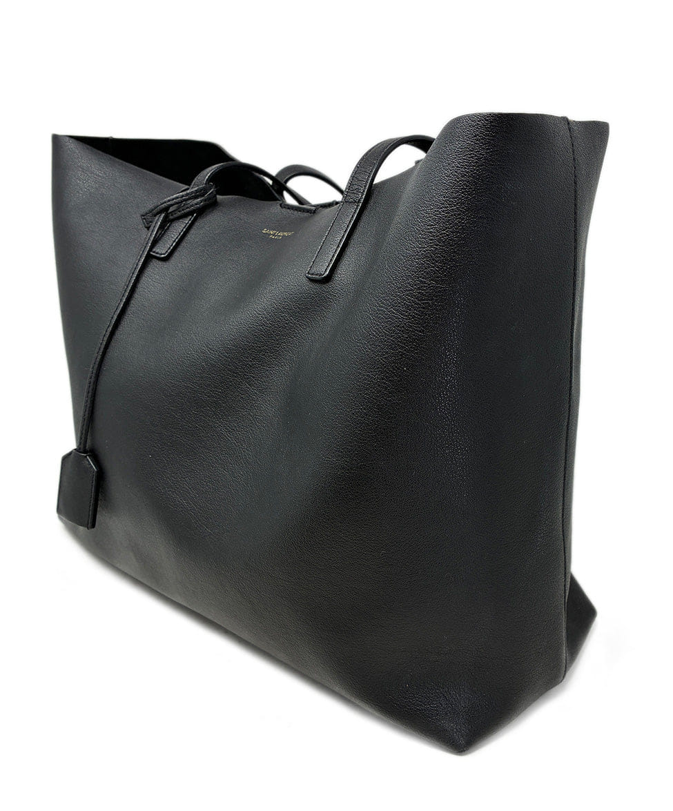 Saint Laurent Black Leather Tote
