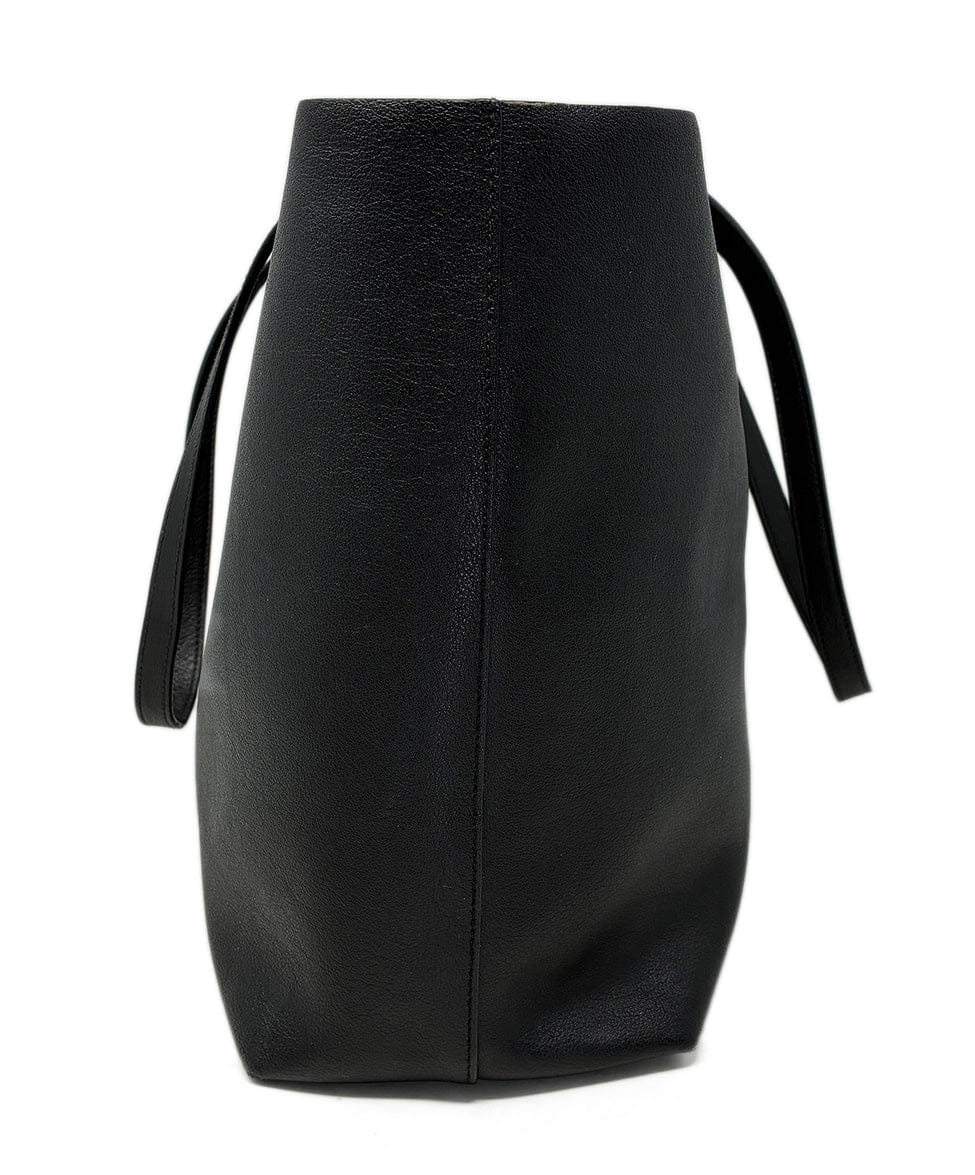 Saint Laurent Black Leather Tote