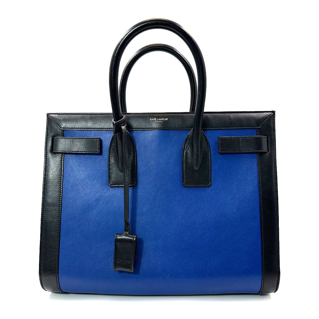 Saint Laurent Small Sac de Jour Tote in Blue/Black Leather bag